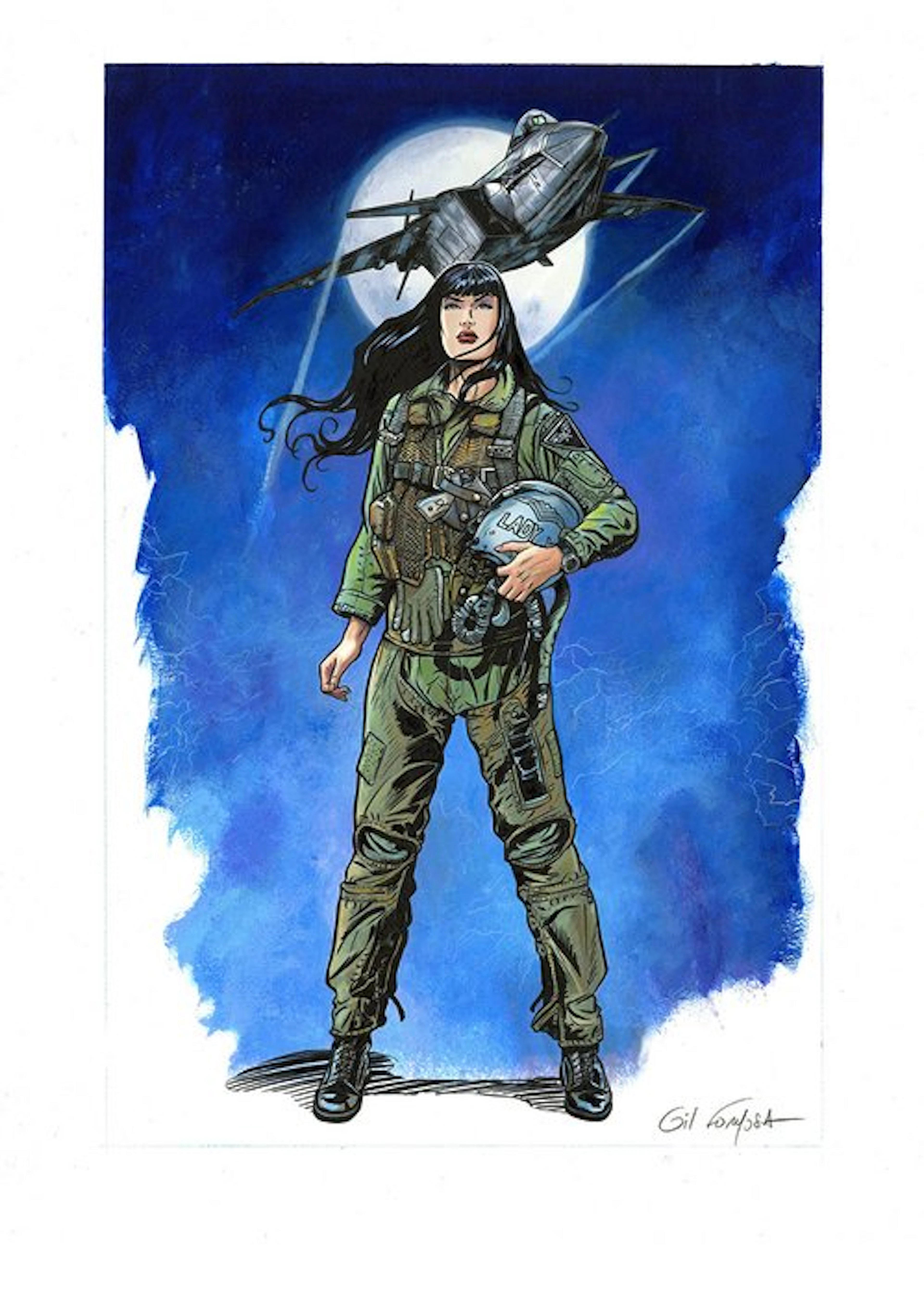 Formosa, Gil - 1 Original colour drawing - Buck Danny...
