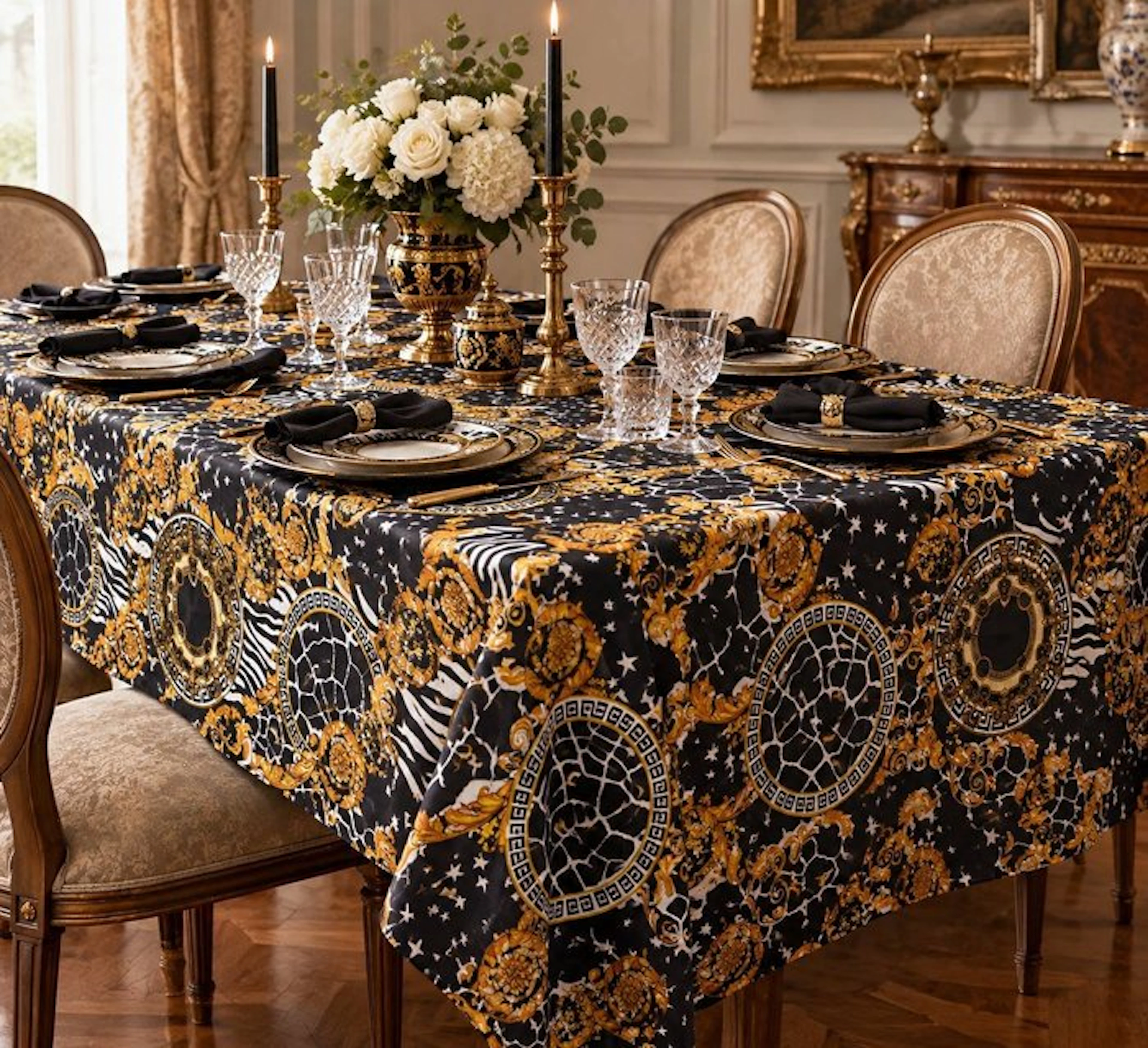 Baroque tablecloth - Tablecloth - 2.72 m - 1.36 m