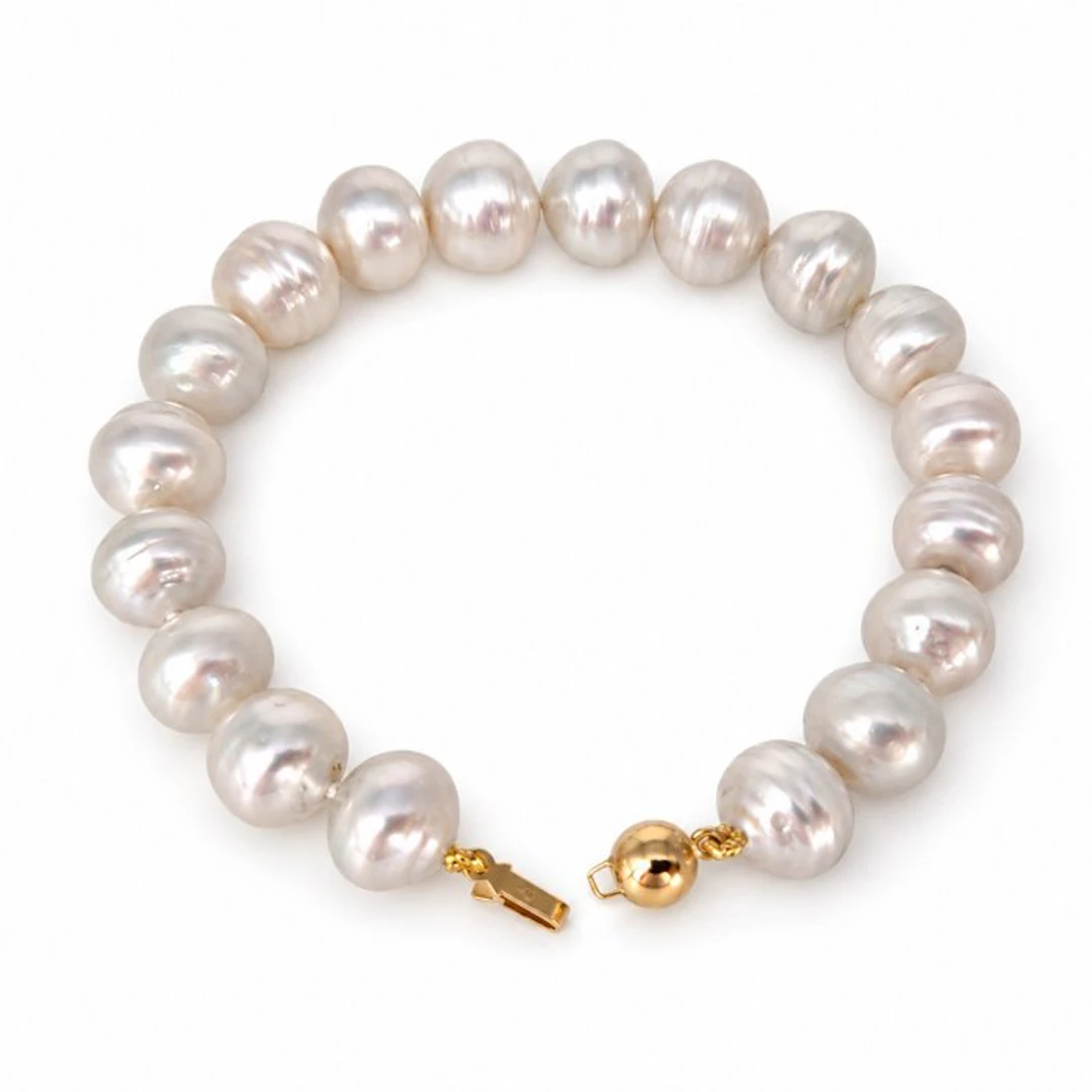 No reserve price - Bracelet - 18 kt. Yellow gold Pearl - Australian South Sea