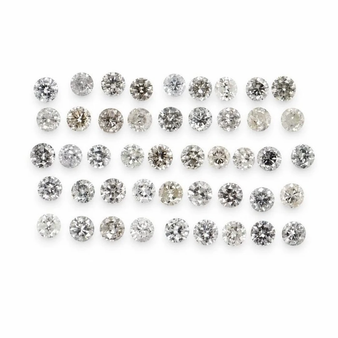 No reserve price - 46 pcs Diamond (Natural) - 1.08 ct - Round - SI1