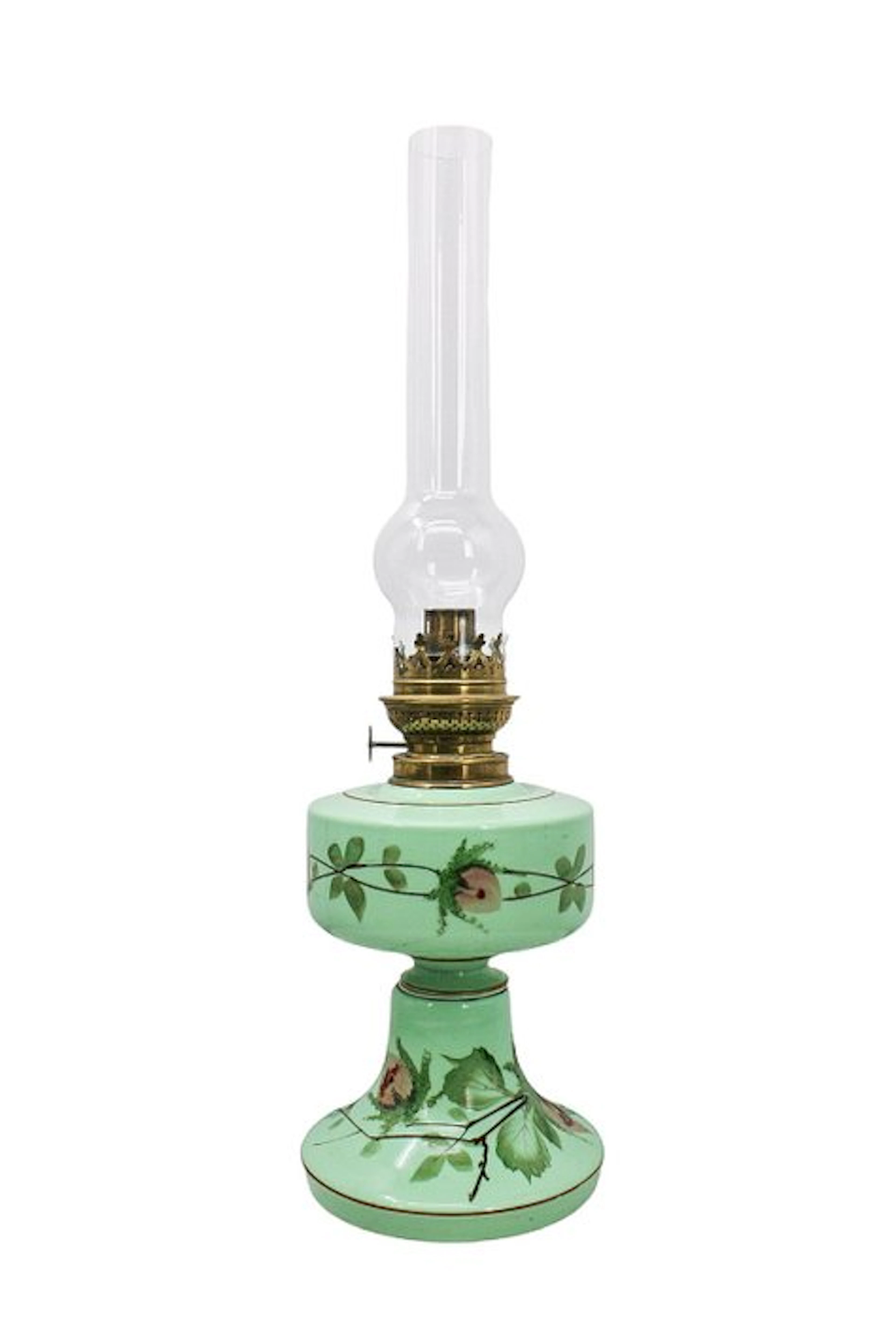 Lampe à pétrole Napoléon lll - Kerosene lamp - Opaline glass