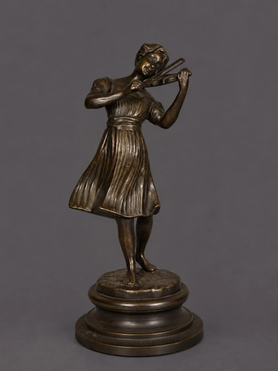 Sculpture, Violiste - 26 cm - Bronze