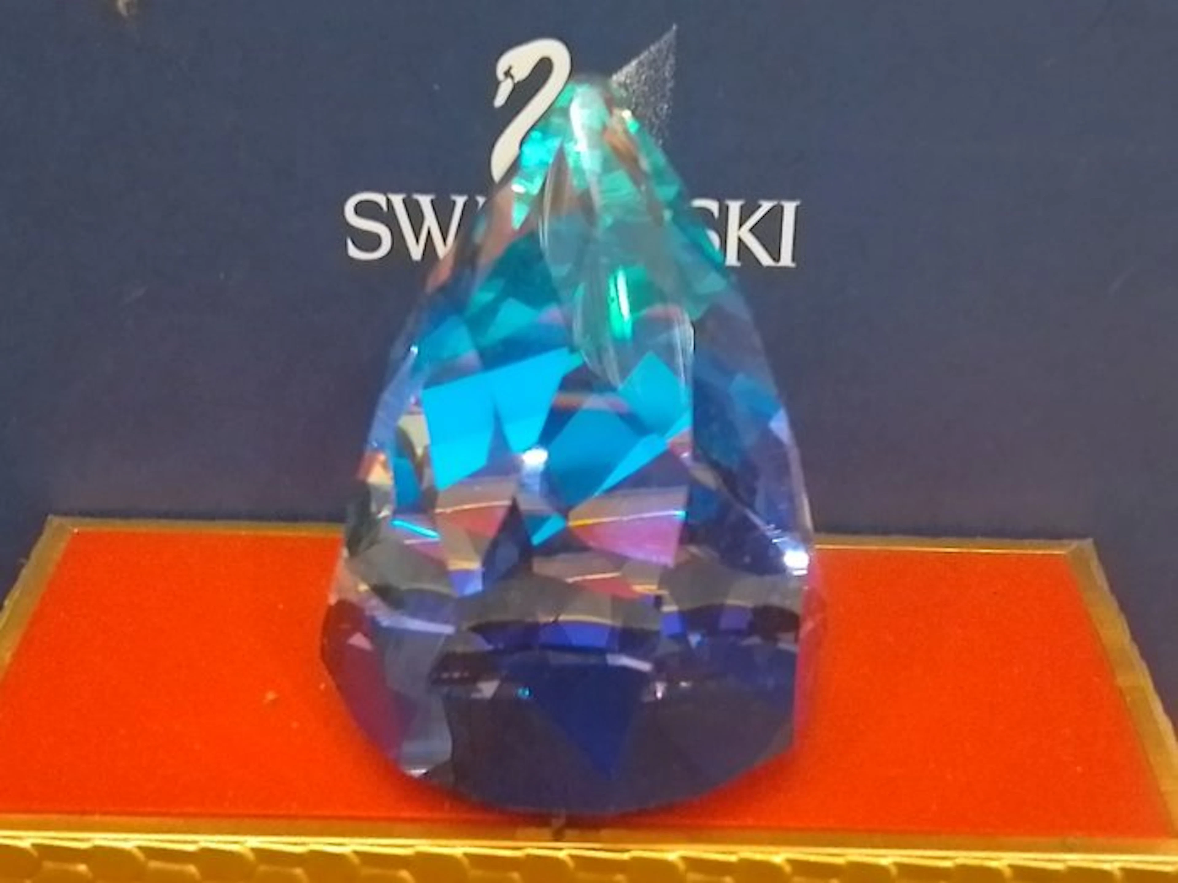 Swarovski - Figurine - Blue paperweight - Crystal