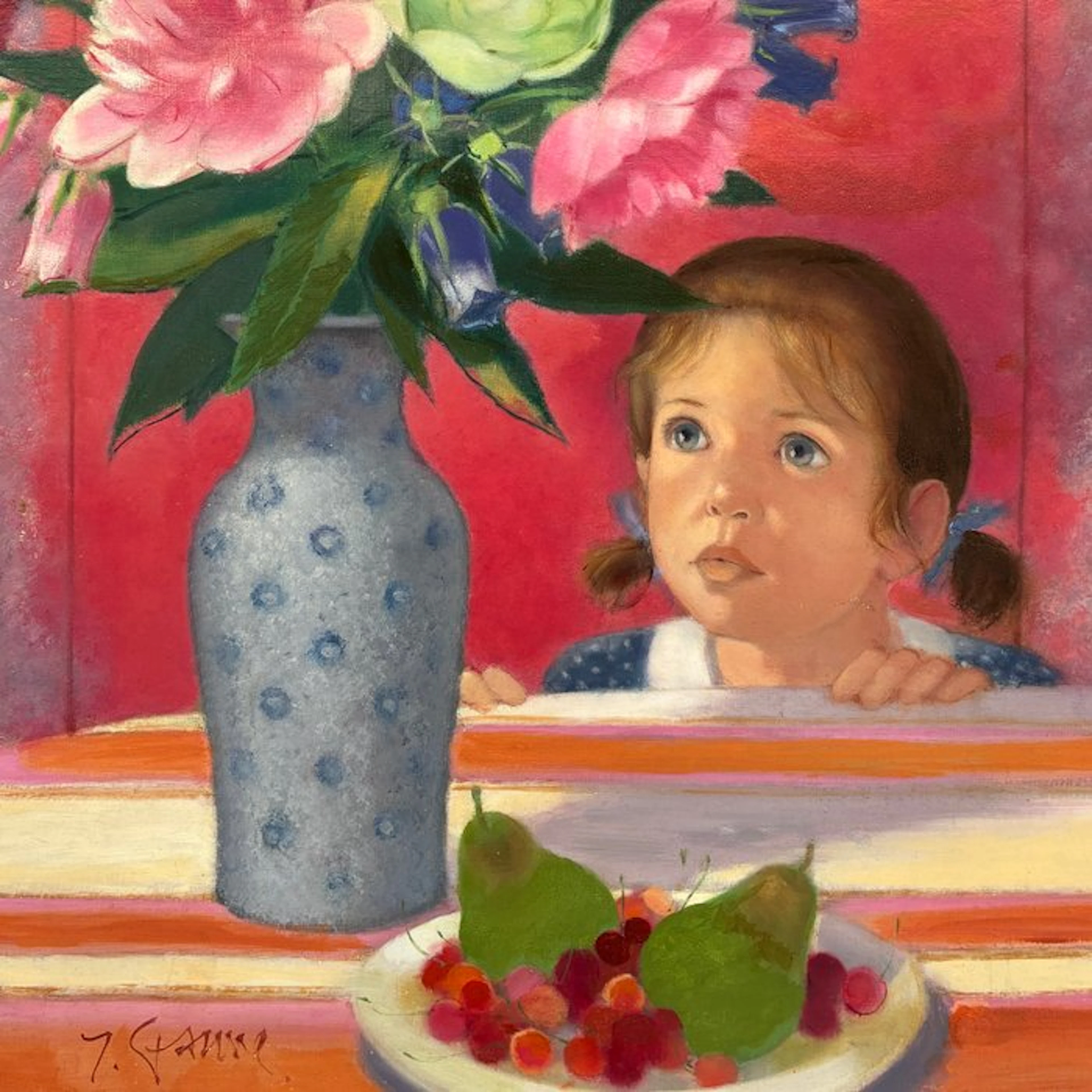 Yves Ganne - Enfantina - Nature morte aux poires (Vendu sans prix de réserve)