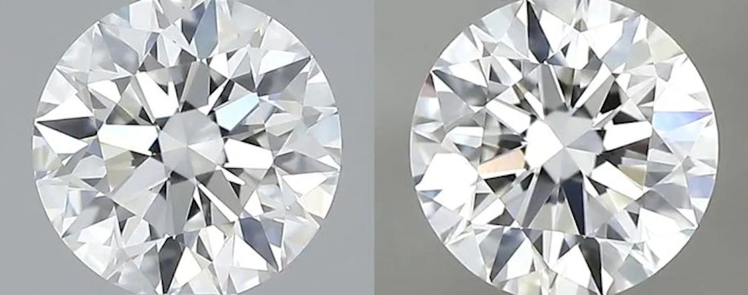 2 pcs Diamond (Natural) - 0.60 ct - Round - D...
