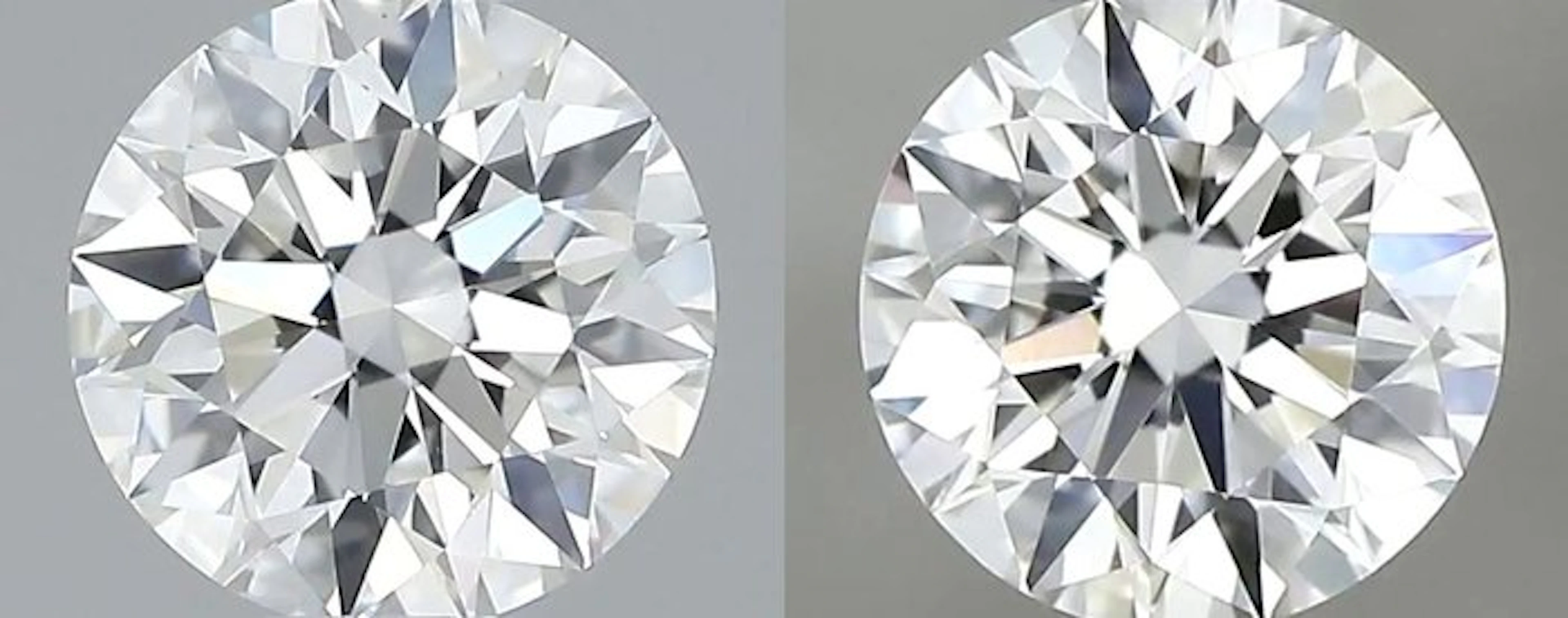 2 pcs Diamond (Natural) - 0.60 ct - Round - D...