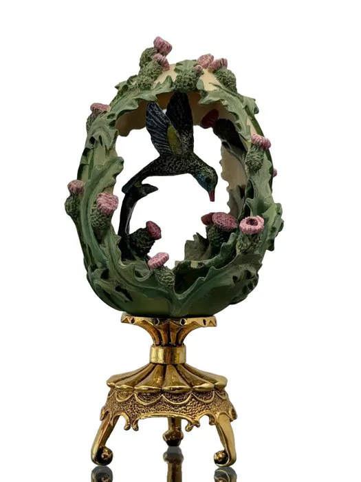 Fabergé egg - Imperial Hummingbird Egg with 24 Karat Gold...