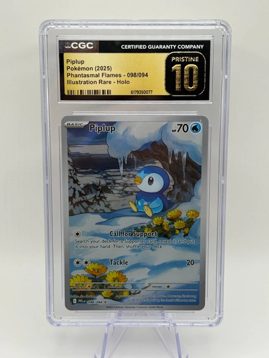 Pokémon - 1 Graded card - Piplup 098/094 Foil