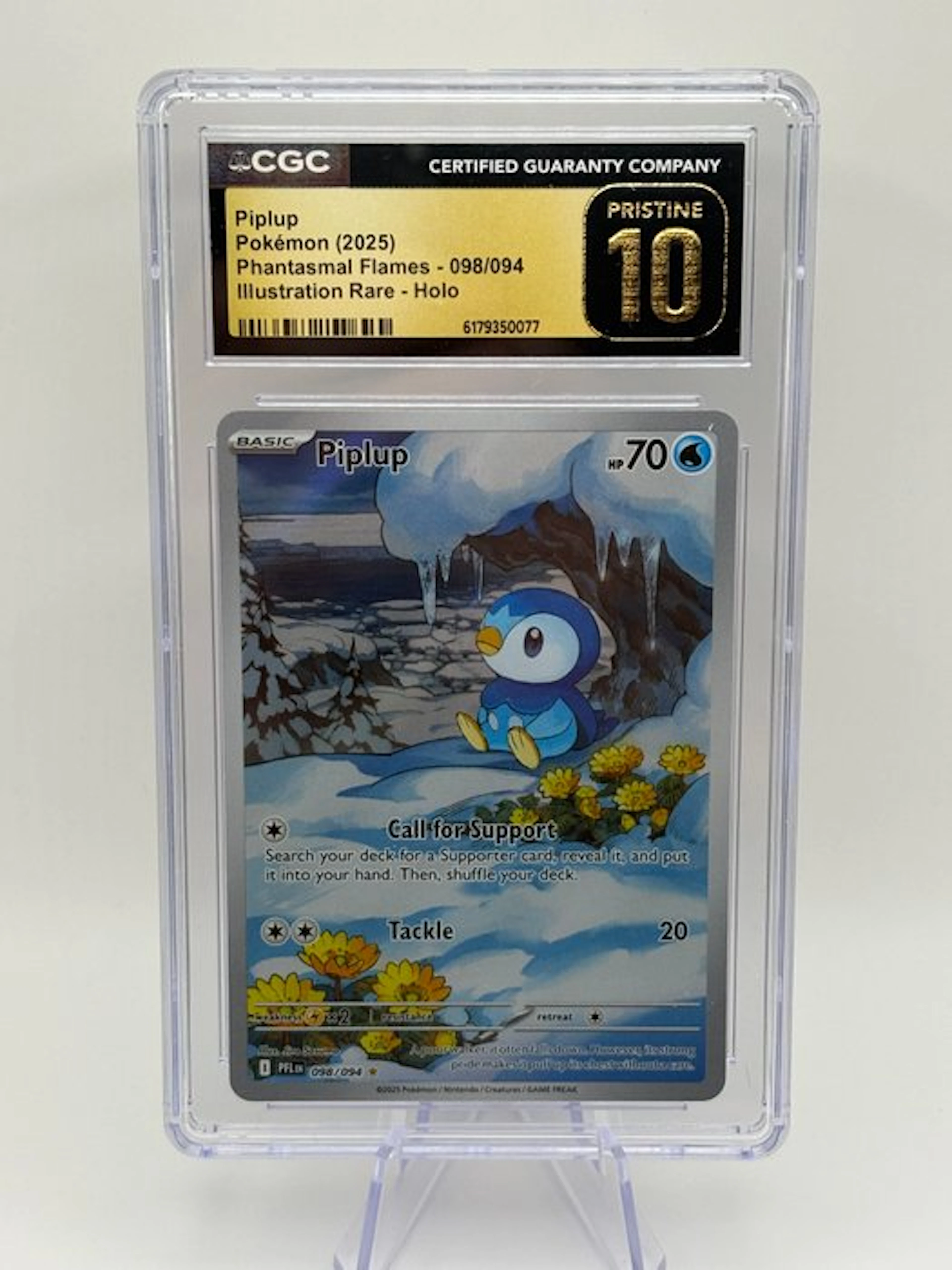 Pokémon - 1 Graded card - Piplup 098/094 Foil