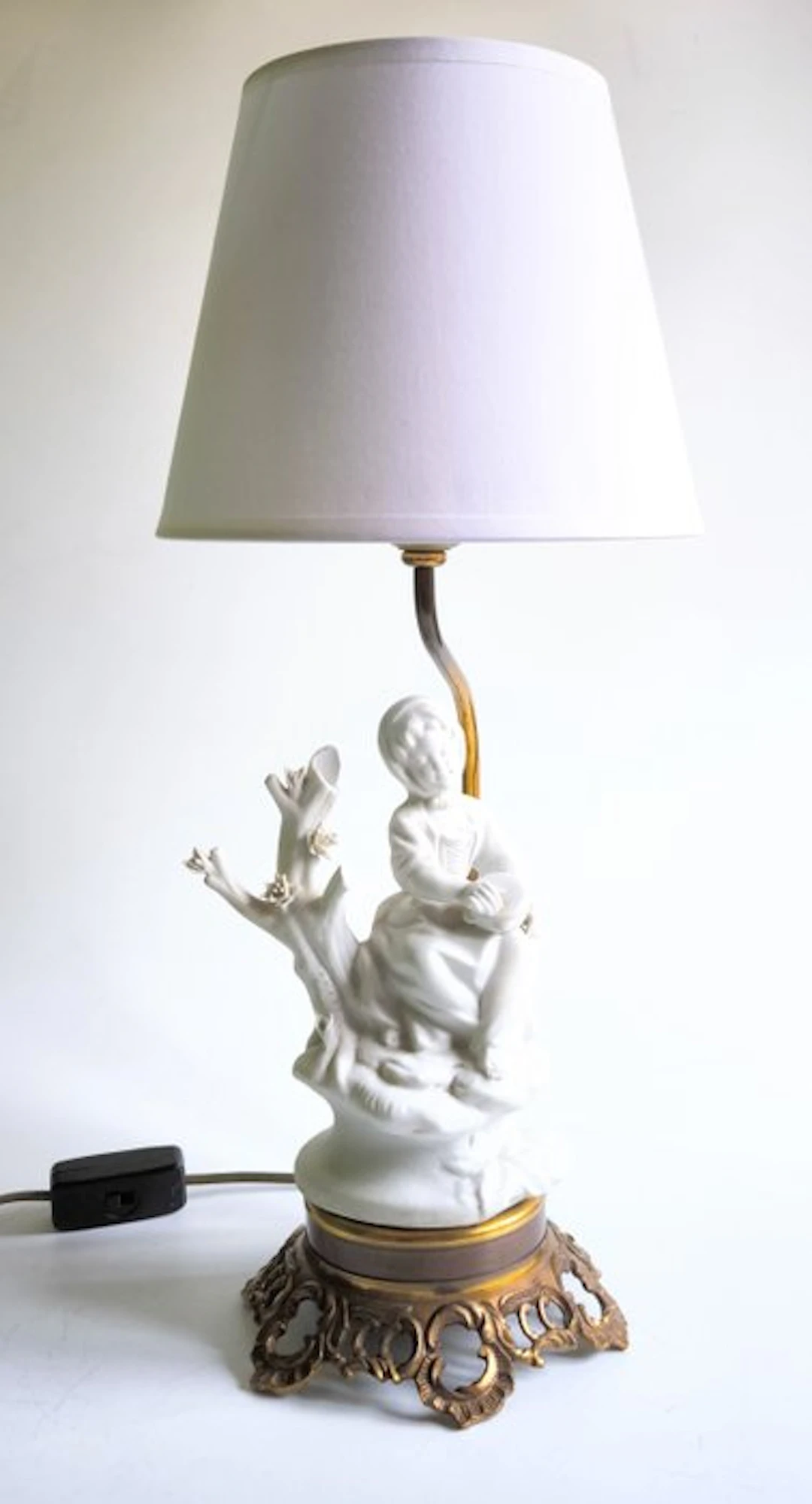 Table lamp - Biscuit porcelain - Mid Century