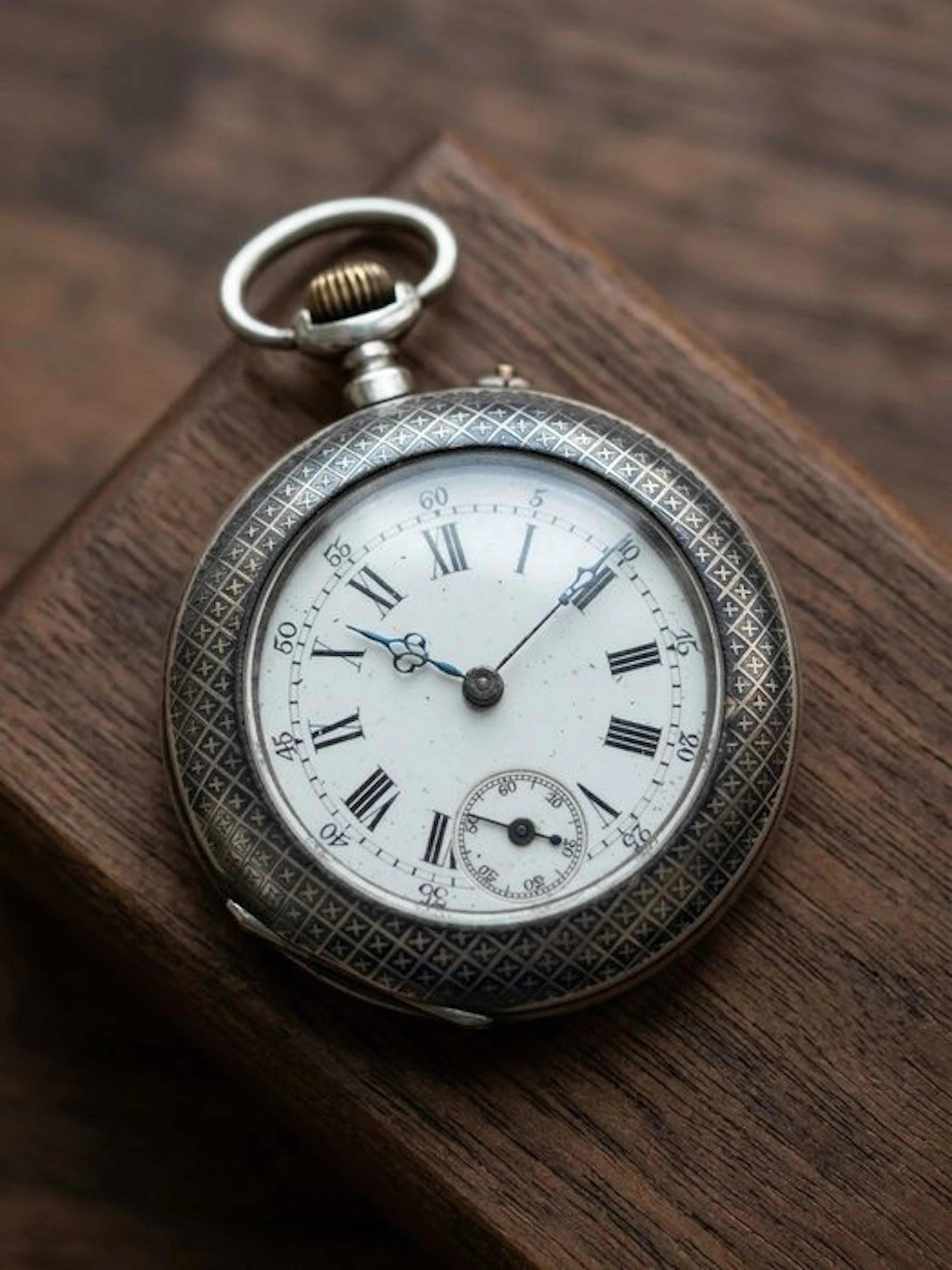 Montre de poche ancienne en argent finement travaillée – circa 1900 - 1900-1949