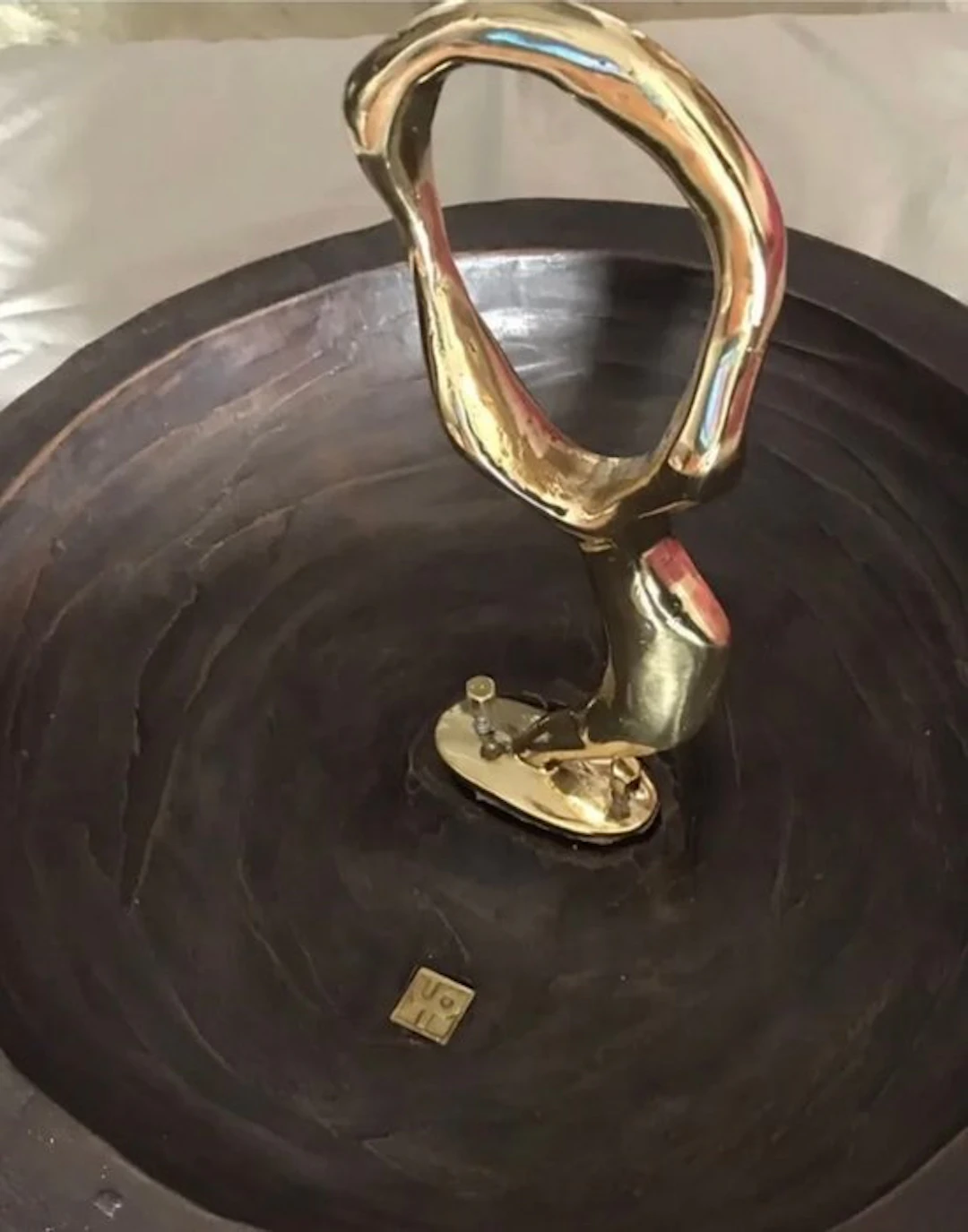 David Marshall - Centrepiece - Gilt brass - Sculptural