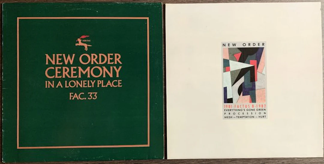 New Order - rare first press 12' Ceremony / In a lonely...