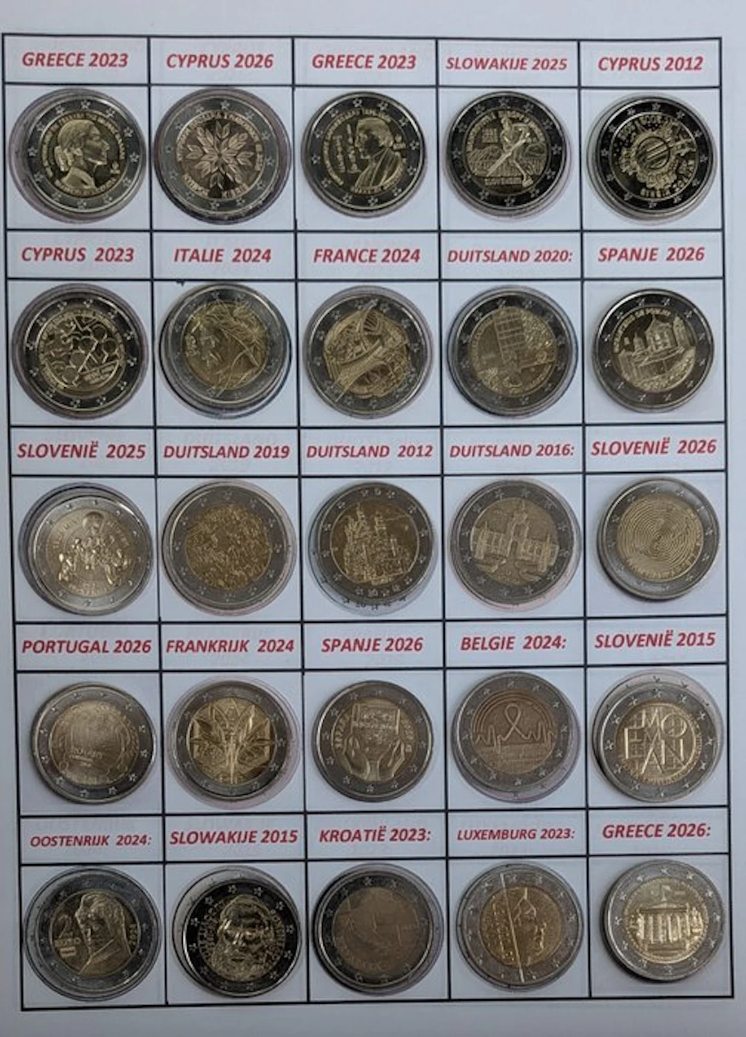 Europe. 2 Euro 2015/2026 (25 coins) (No reserve price)