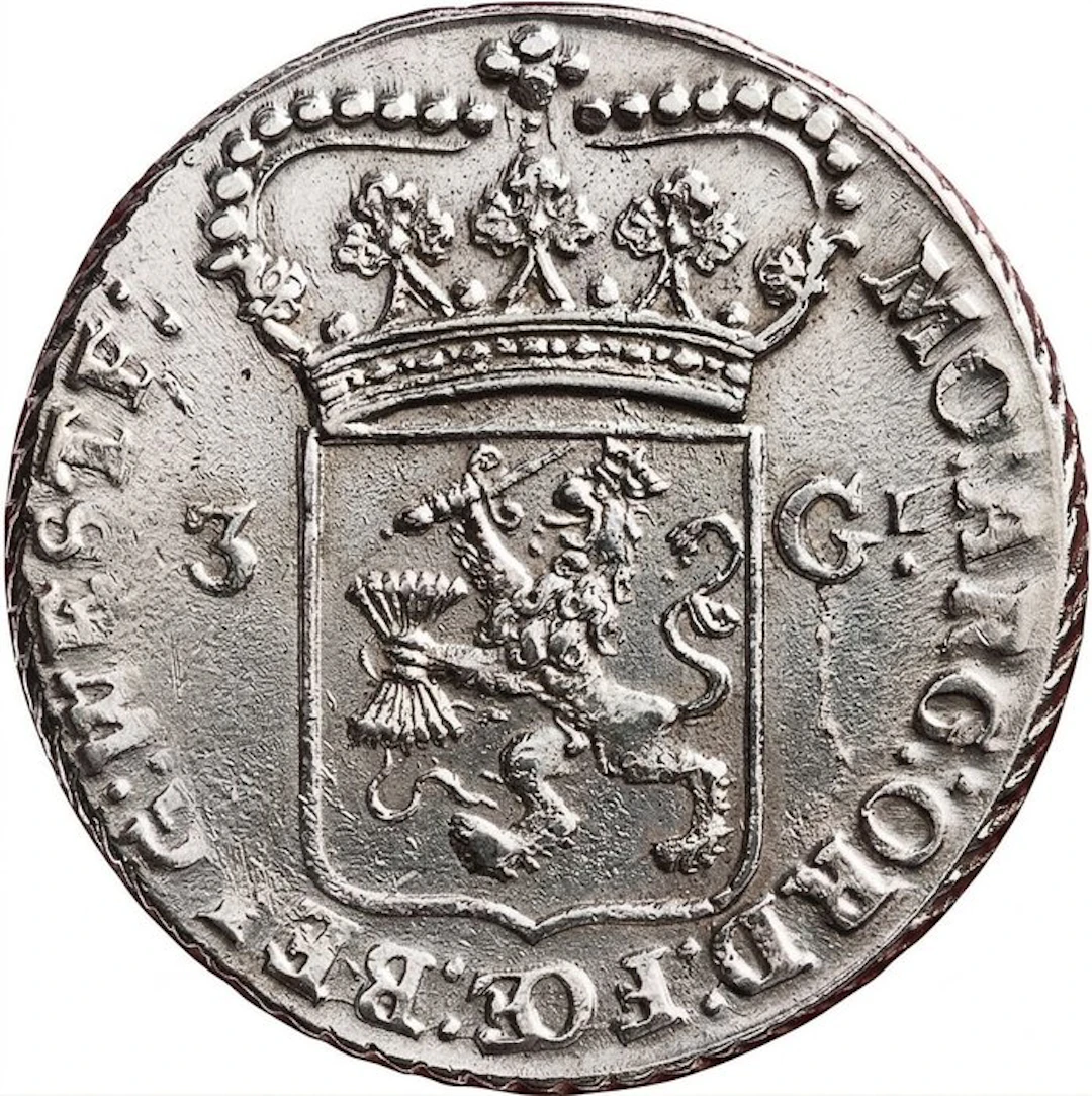 Netherlands, West Friesland 3 Gulden 1793 (XF/Prachtig)