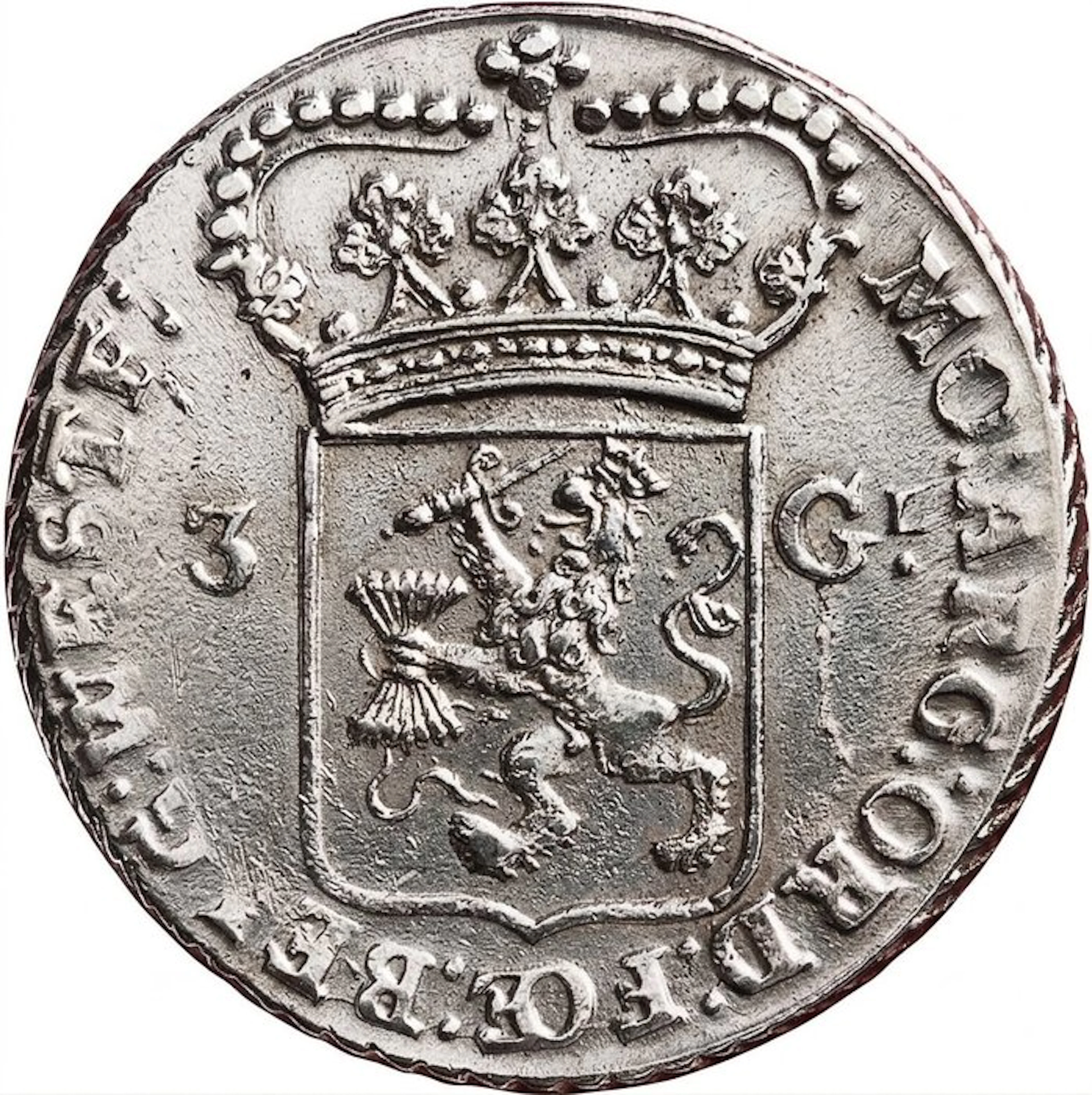 Netherlands, West Friesland 3 Gulden 1793 (XF/Prachtig)
