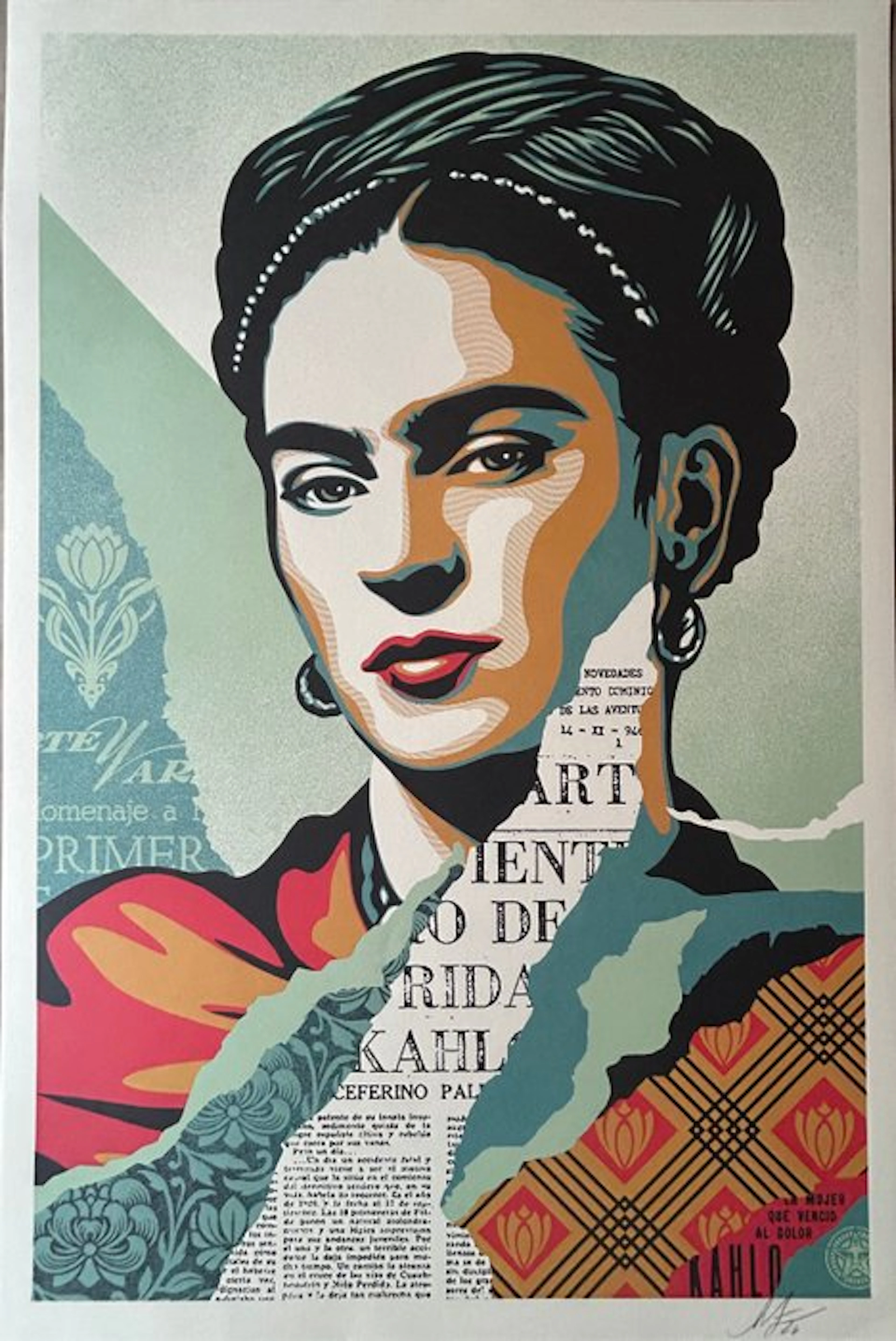 Shepard Fairey (OBEY) (1970) - The Woman Who Defeated Pain ( Frida Kahlo )