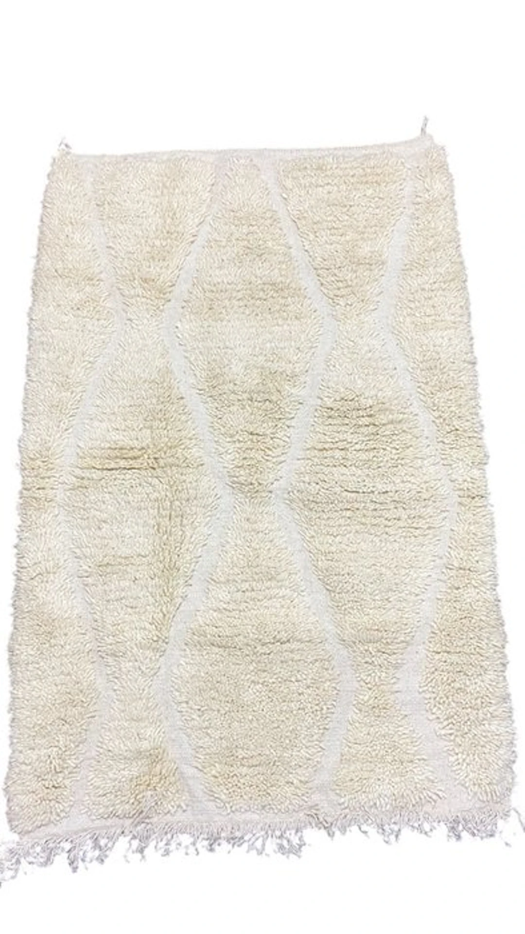 Tijdloos Authentiek Berber Tapijt - Minimalist diamond...