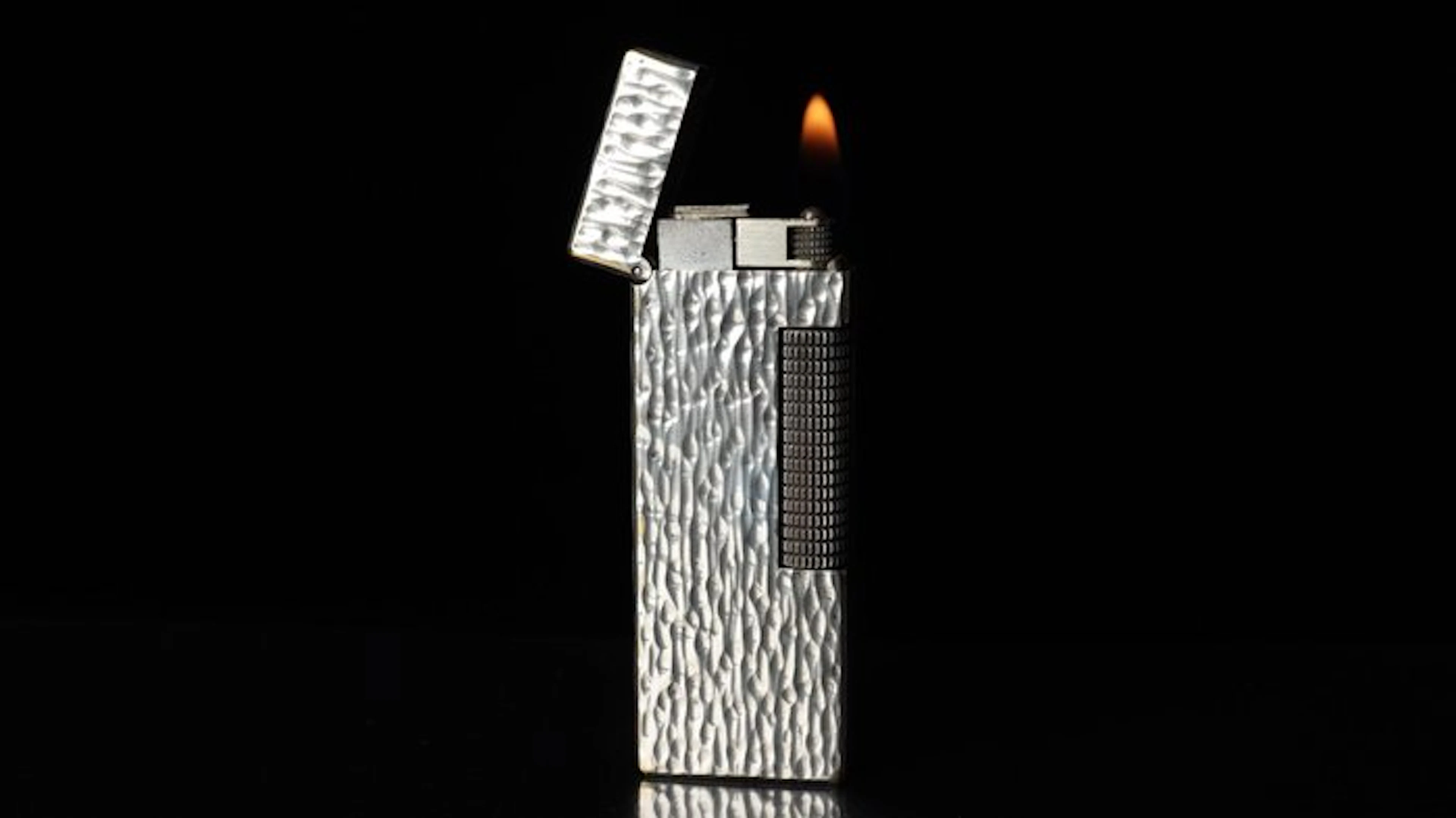 Dunhill - Bark Pattern Rollagas Lighter - Lighter - Silver plated