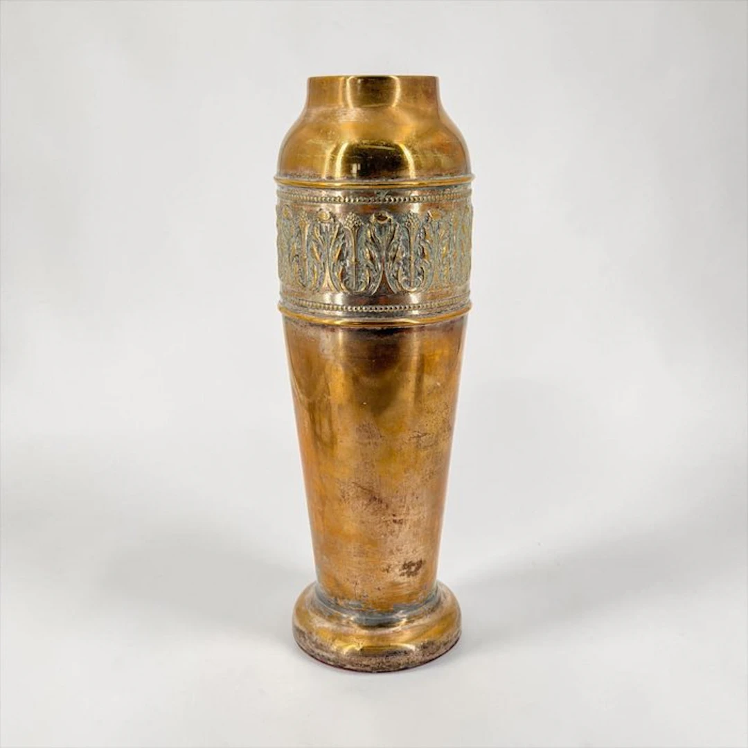 Vase - Weighted Basis - Silver plated brass - Relief Front
