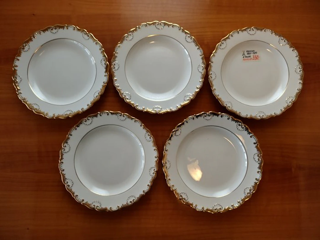 Meissen - Plate (5) - Porcelain