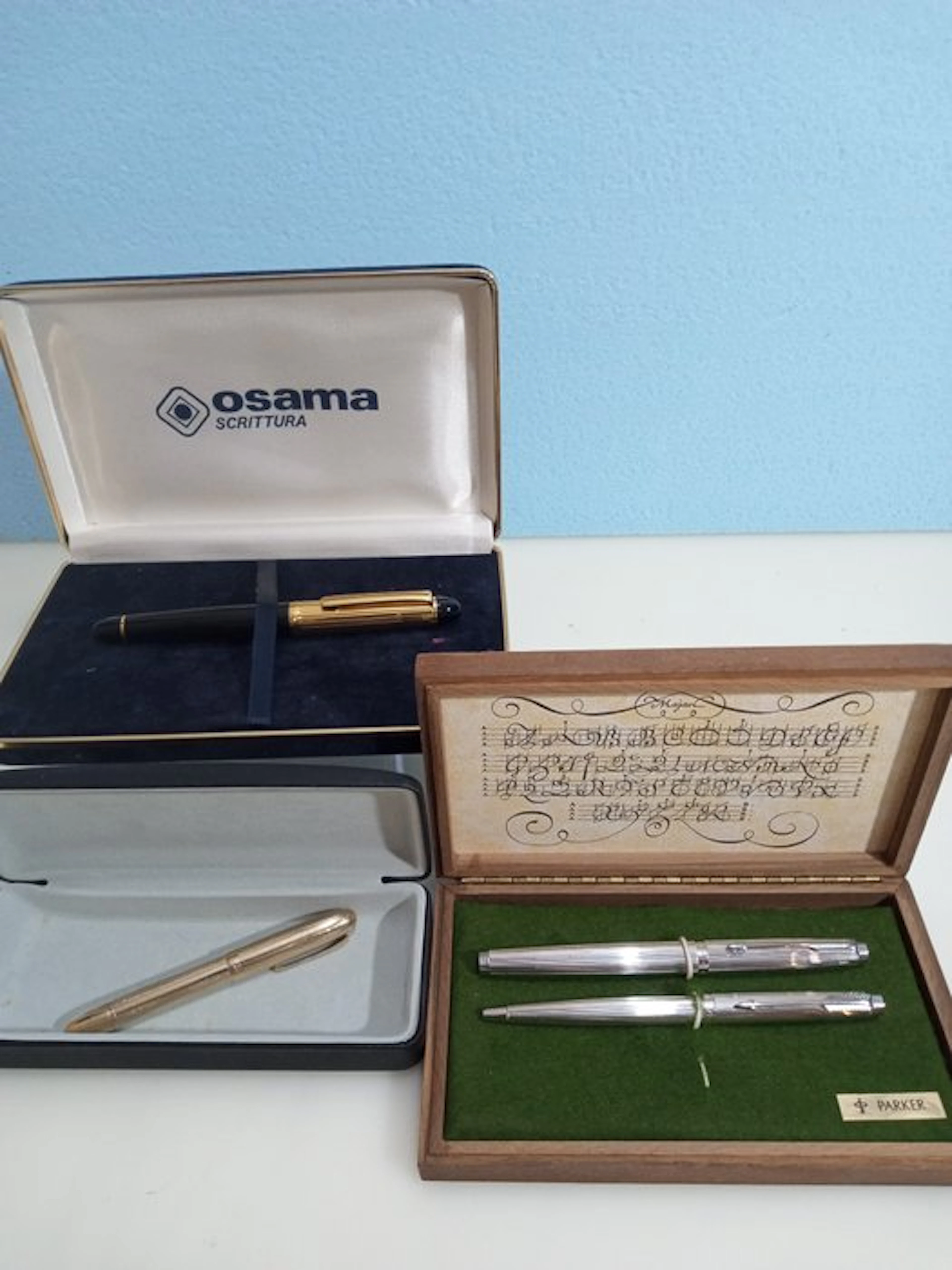 Columbus, Parker, Osama - No reserve price - Pen set