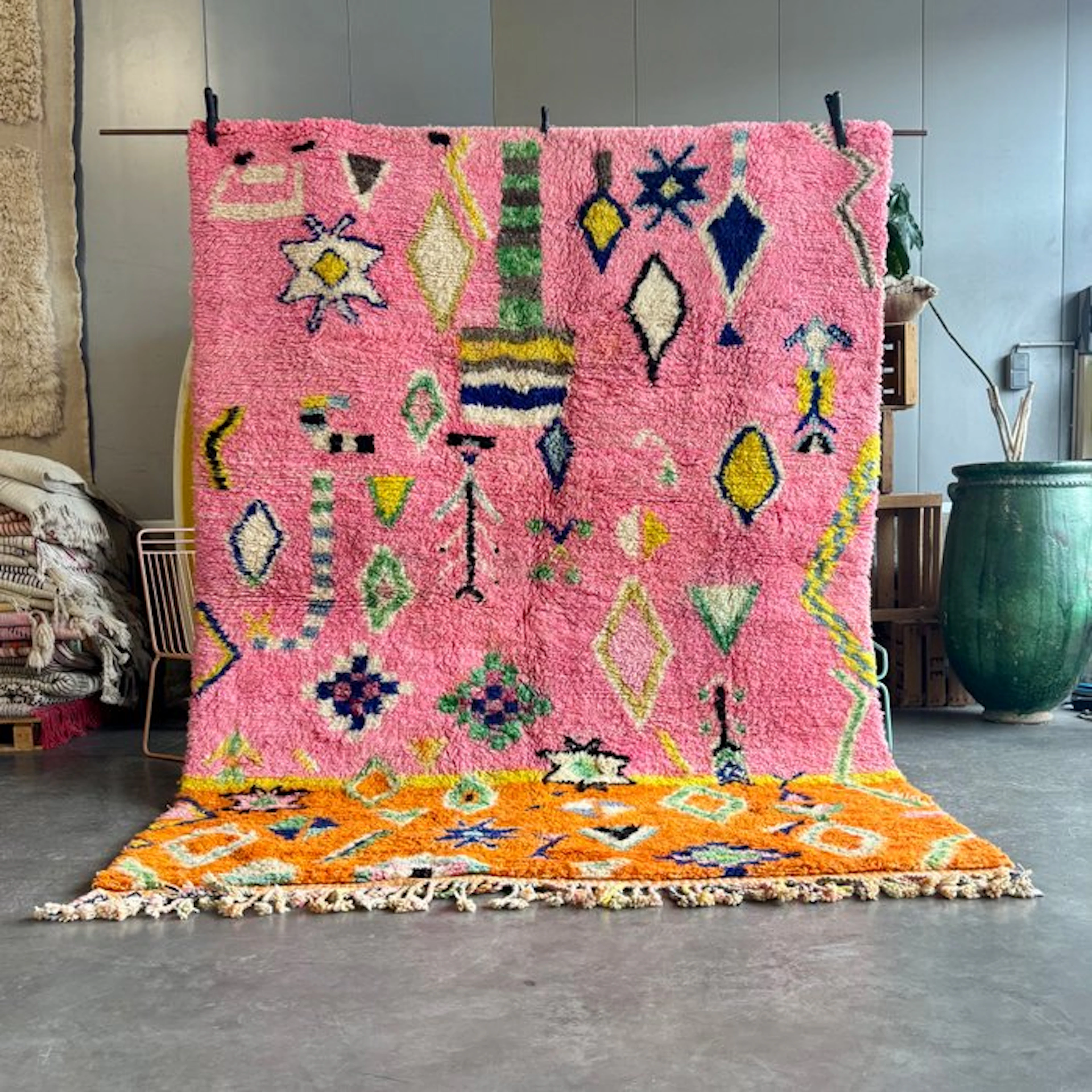 Boho Chic Moroccan Berber Mrirt Wool Rug - Rug - 300 cm - 200 cm