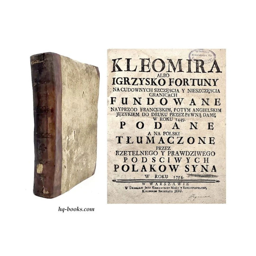Aleksandrowicz - Kleomira albo igrzysko fortuny - 1754