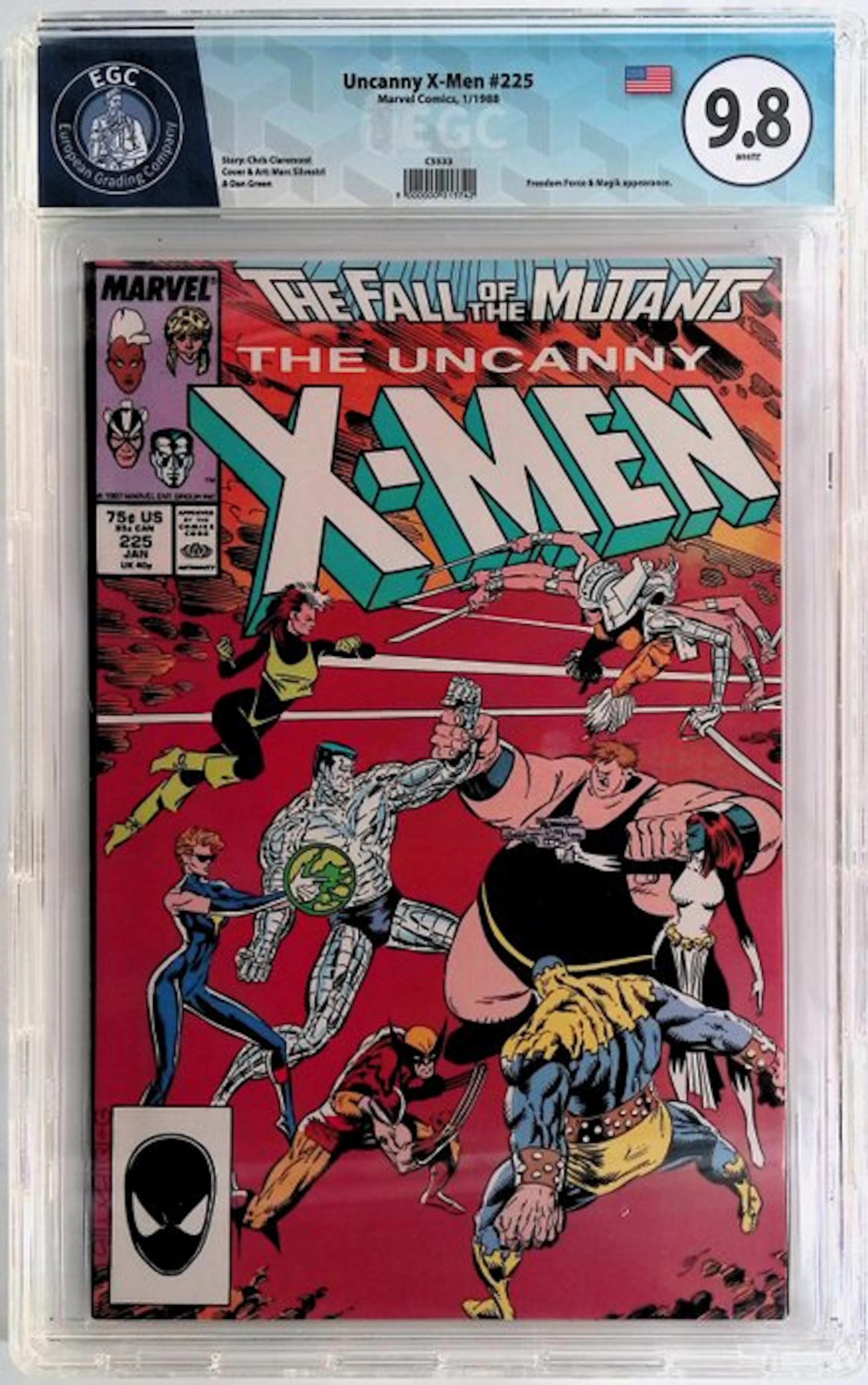 Uncanny X-Men #225 - EGC 9.8 - 1 Graded comic - First edition - 1988