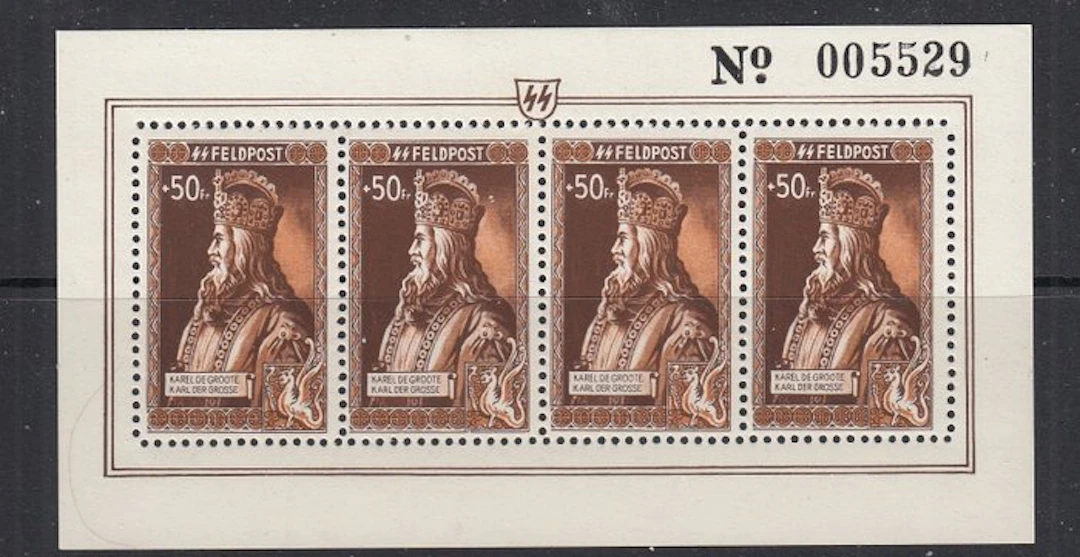 Belgium 1941 - Erinnophilia - E 38/43 in velletjes van 4 in luxekwaliteit