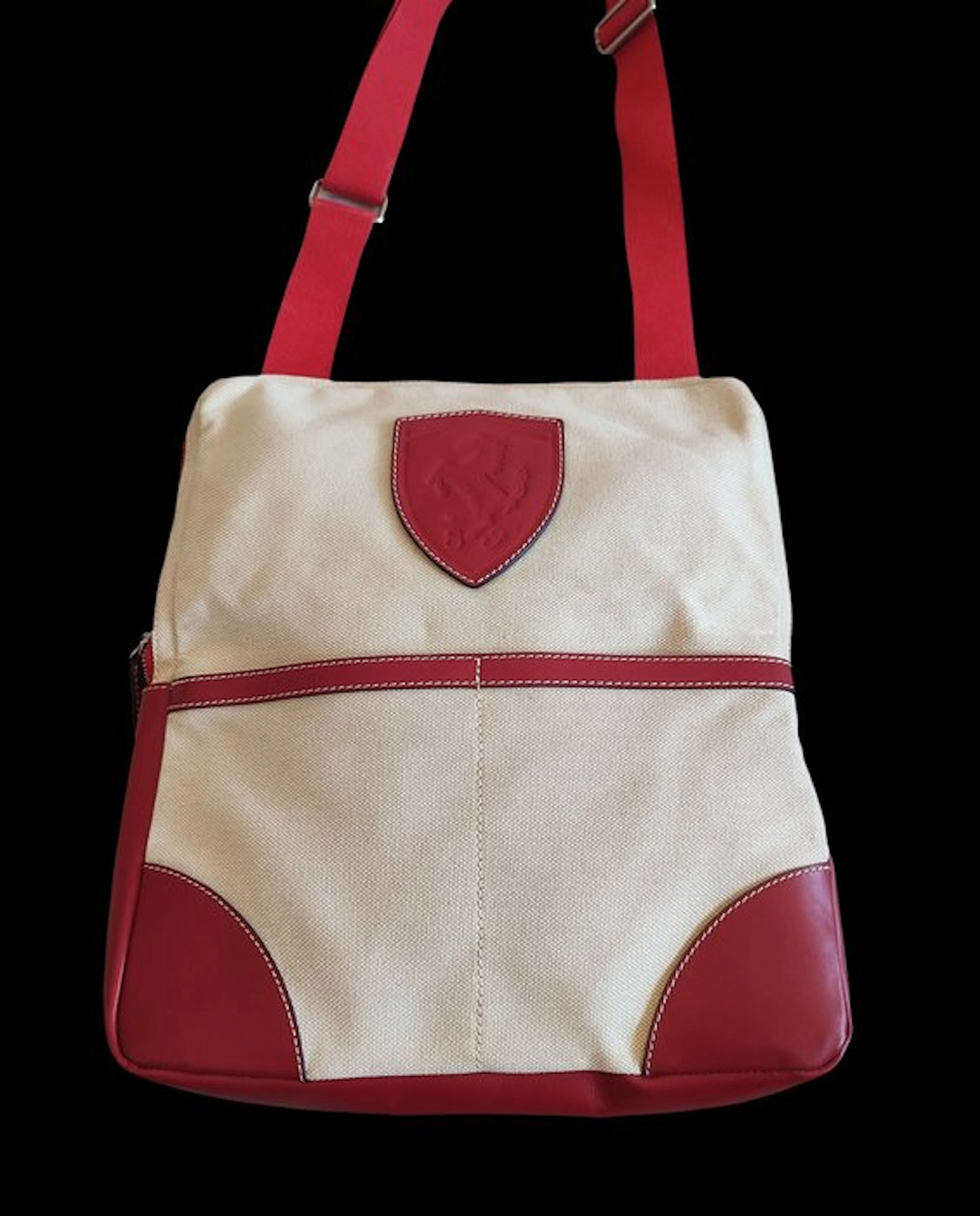 Ferrari Formula One Club - Sacoche bandoulière en toile et en cuir