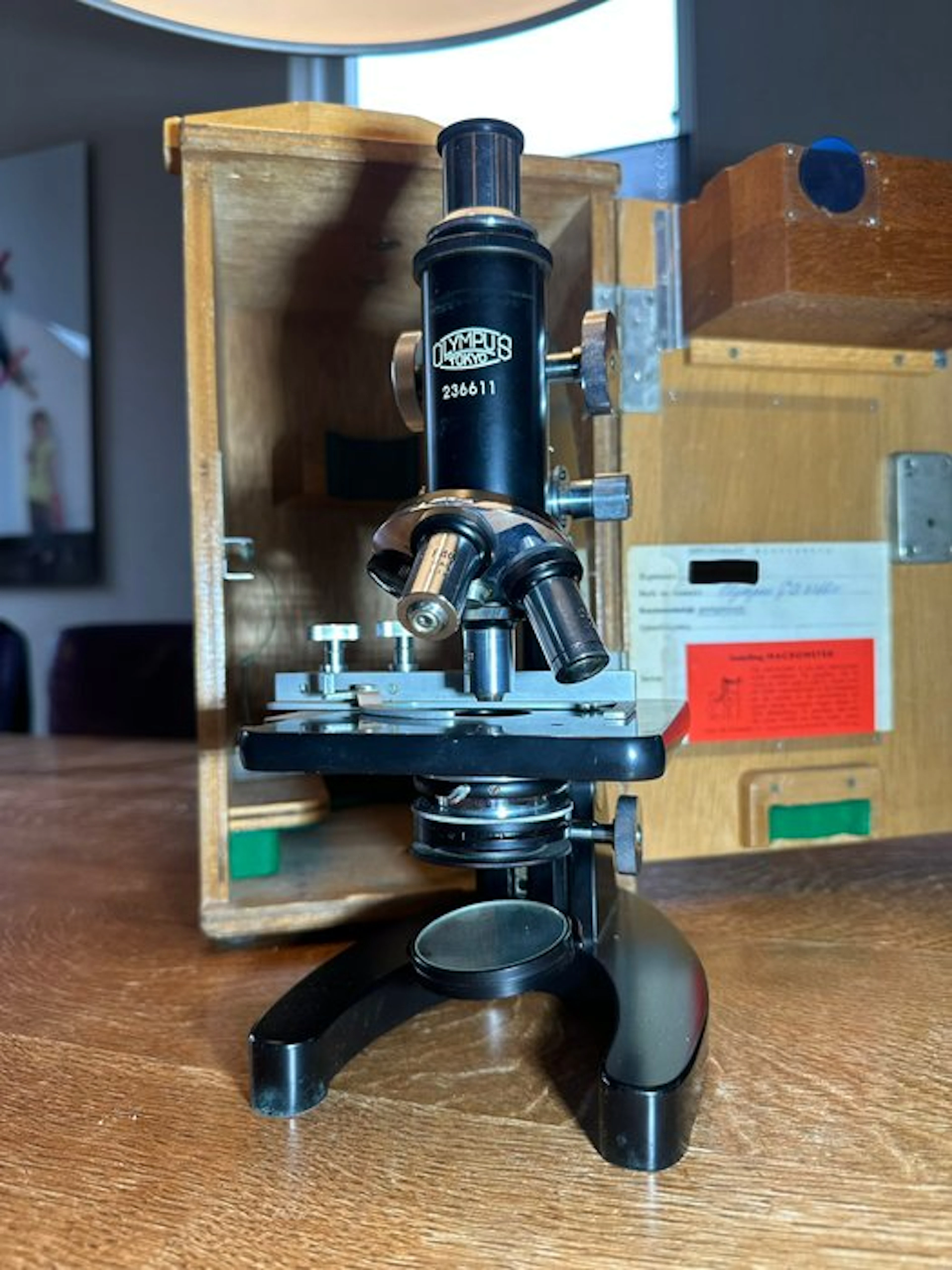 Monocular compound microscope - GB 236611 - 1950-1960 - Japan - Olympus