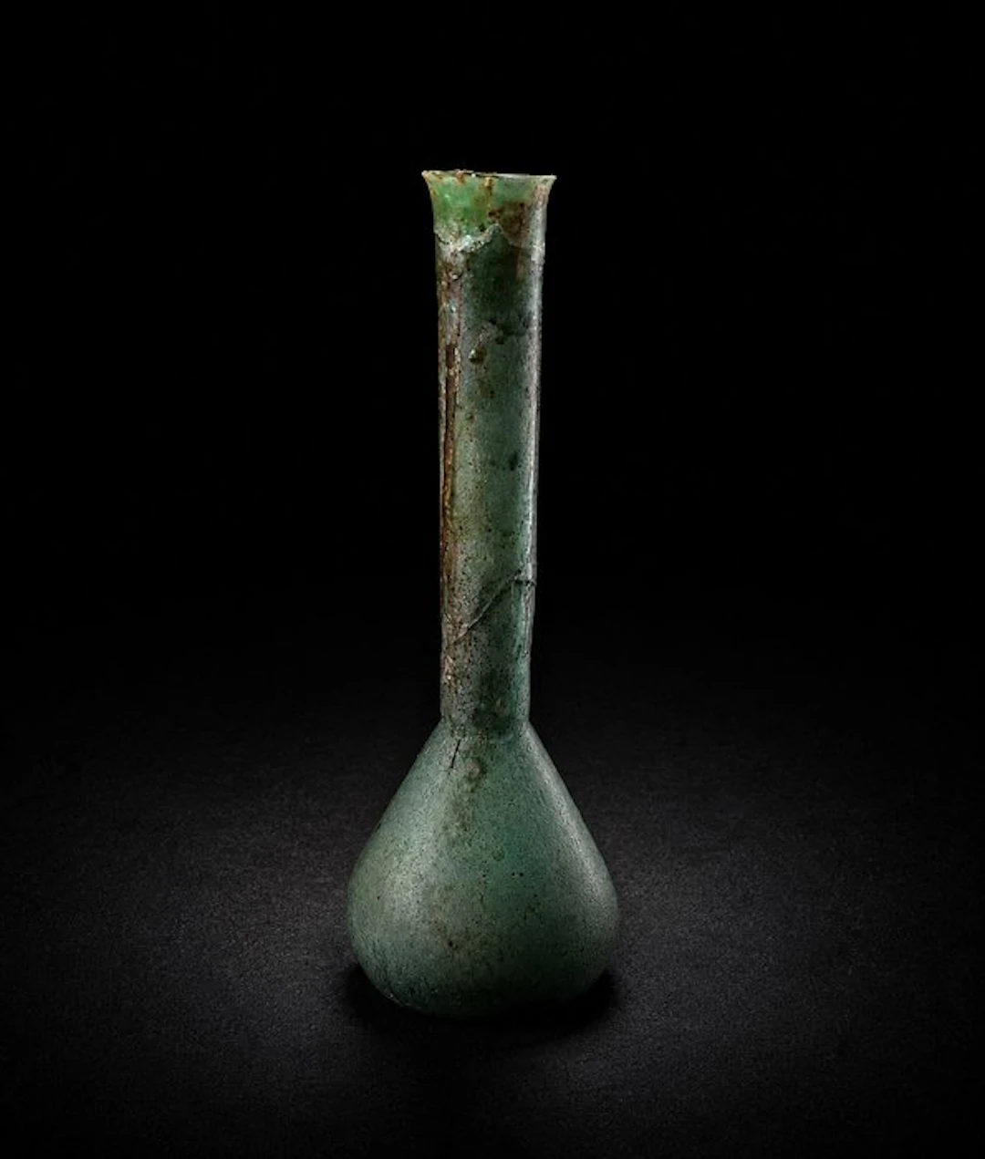 Ancient Roman, Empire Glass Unguentarium - 13 cm