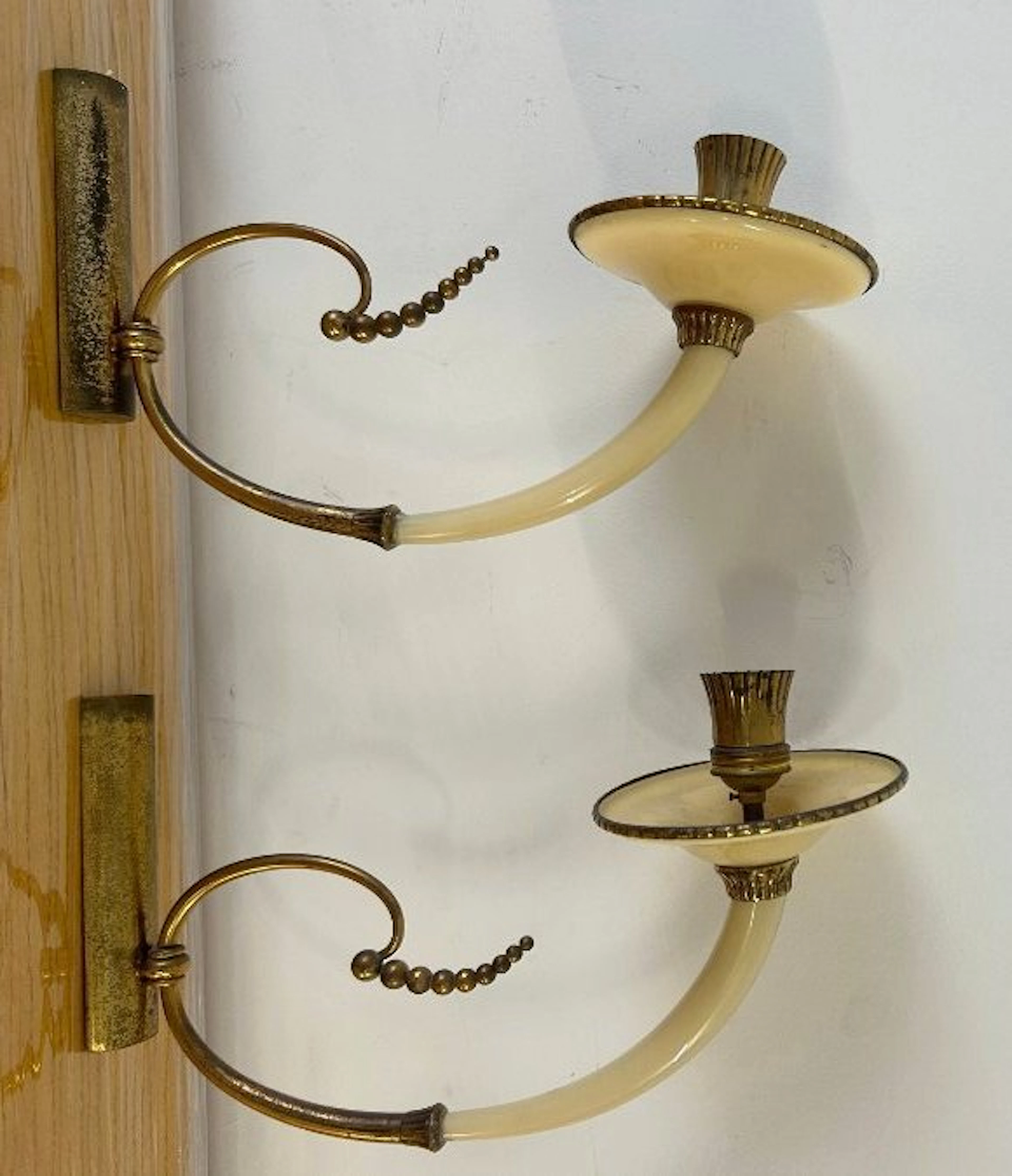 Wall sconce - Brass - Pair of wall sconces