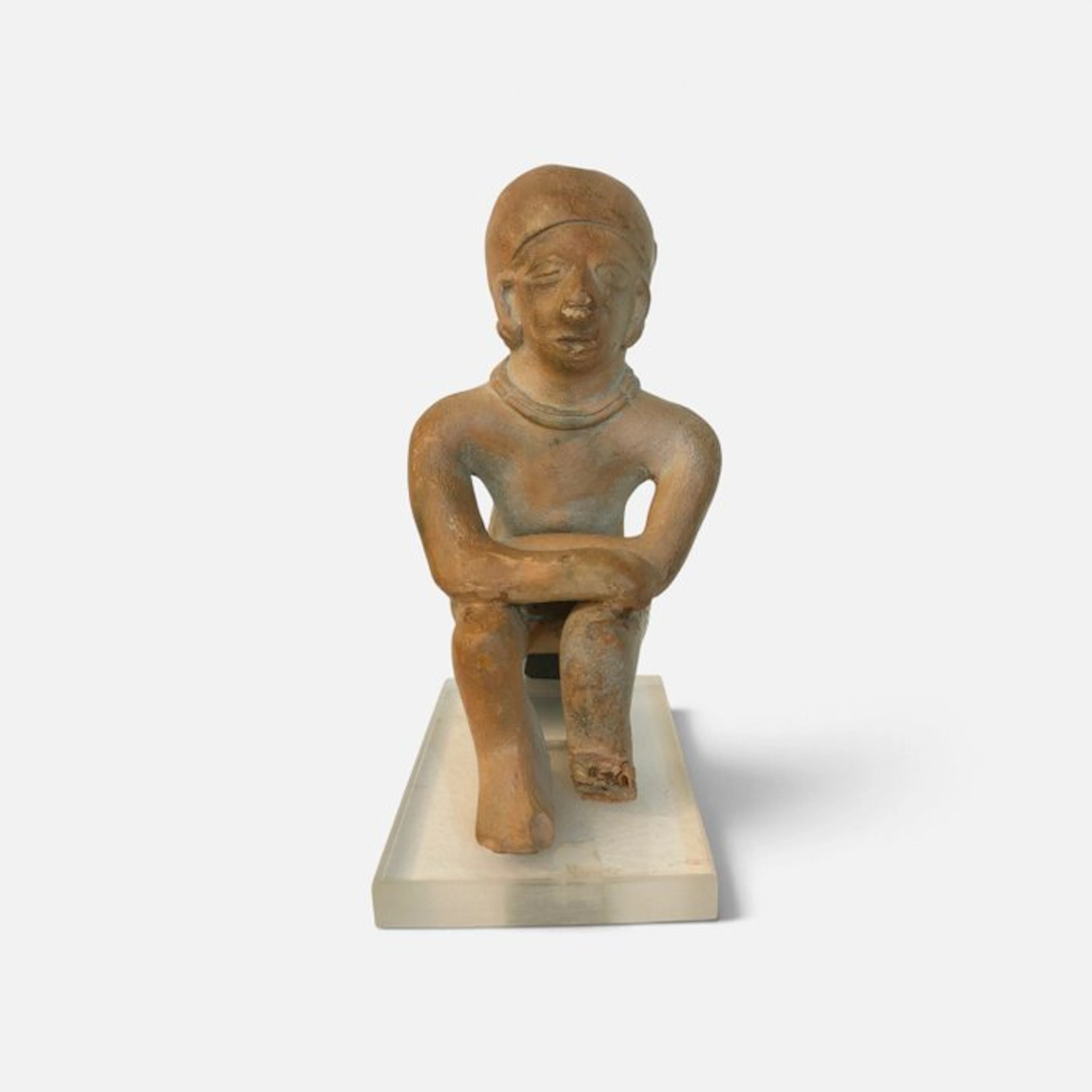Pre-Columbian - Jama-Coaque Ceramic Seated Figure With Spanish Export License