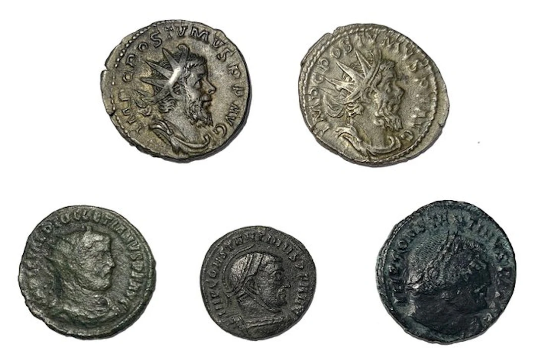 Roman Empire Lot de 5 monnaies 3e et 4e siècle ap. J.C. (No reserve price)
