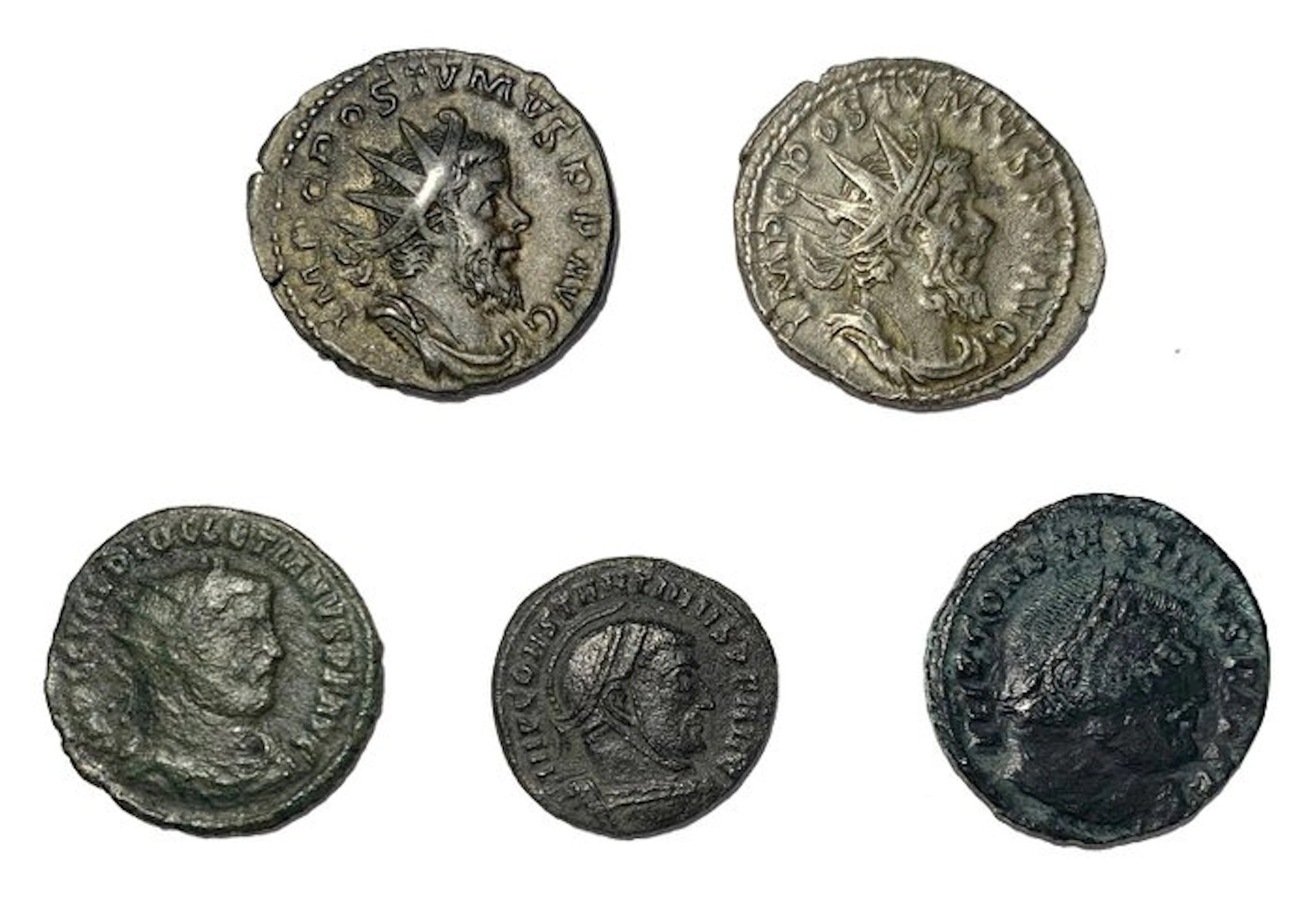 Roman Empire Lot de 5 monnaies 3e et 4e siècle ap. J.C. (No reserve price)