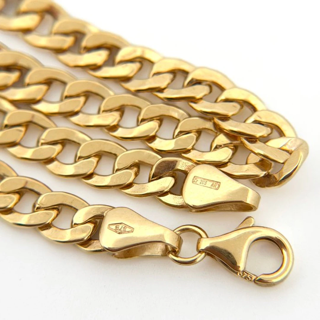 No reserve price - Bracelet - 9 kt. Yellow gold - Cuban Link