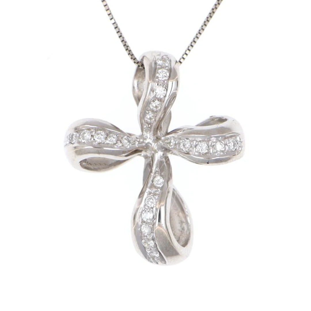 No reserve price - Necklace with pendant - 18 kt. White gold Diamond (Natural)
