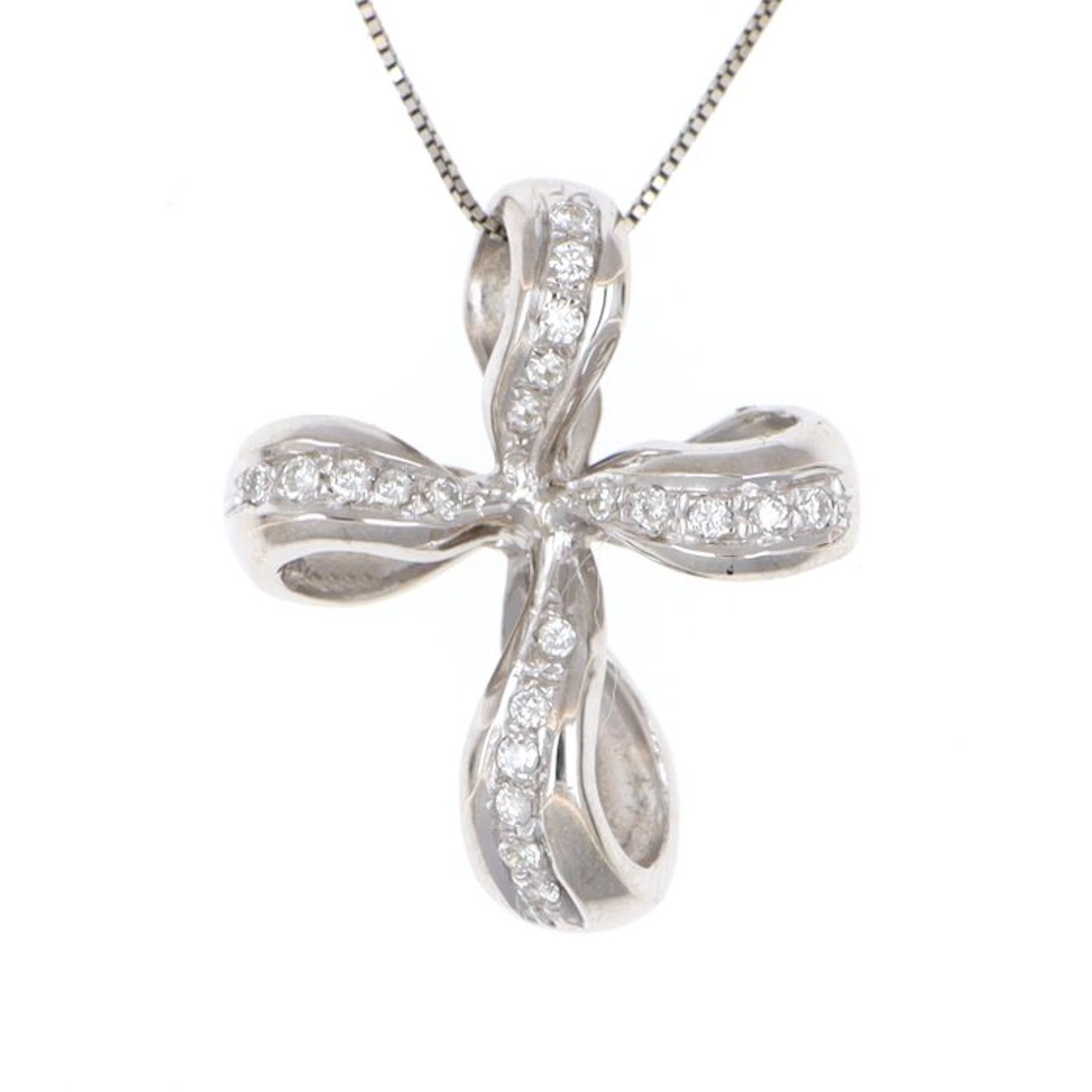 No reserve price - Necklace with pendant - 18 kt. White gold Diamond (Natural)