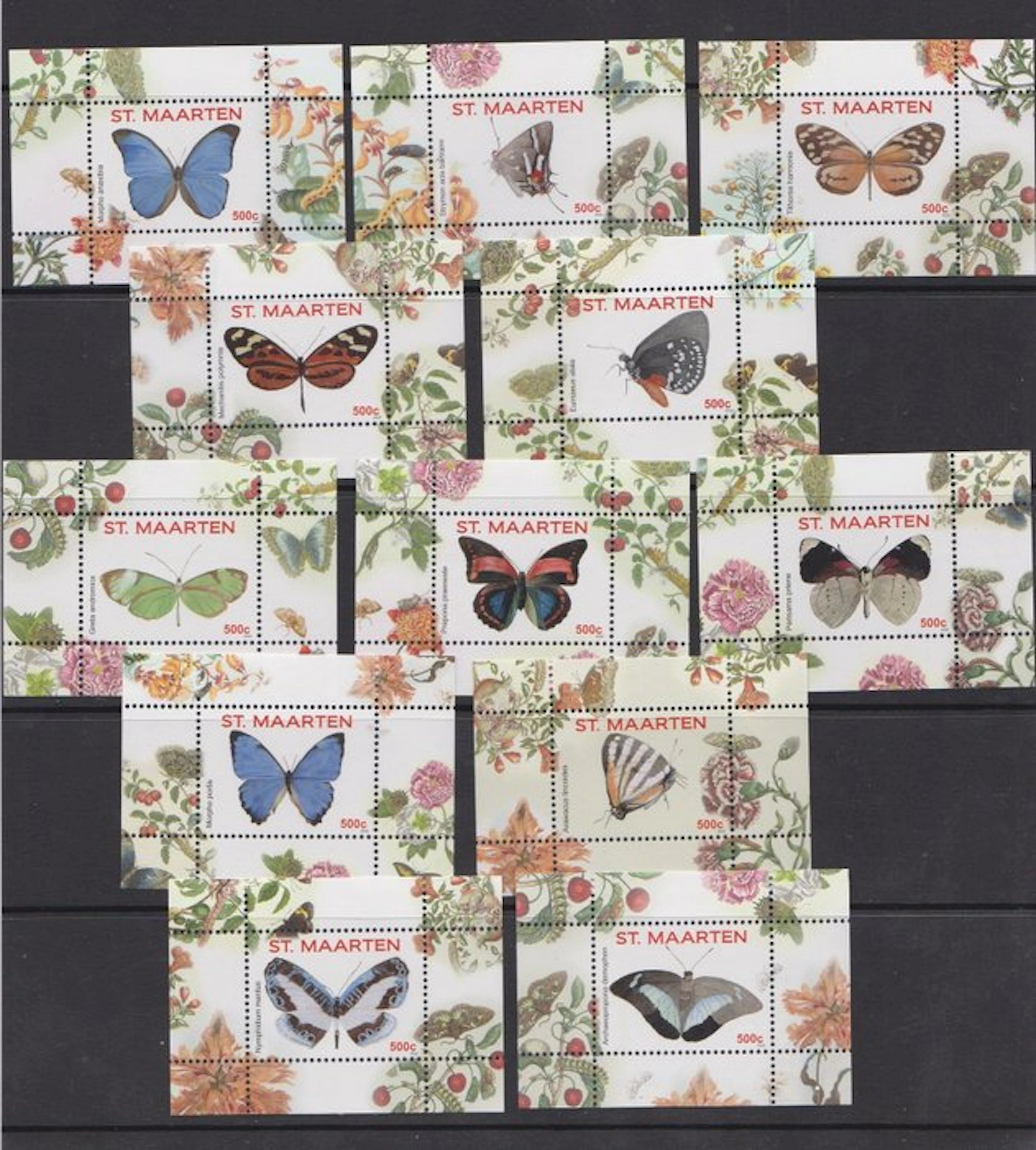 Sint Maarten 2006 - 5 × complete series blocks — butterflies