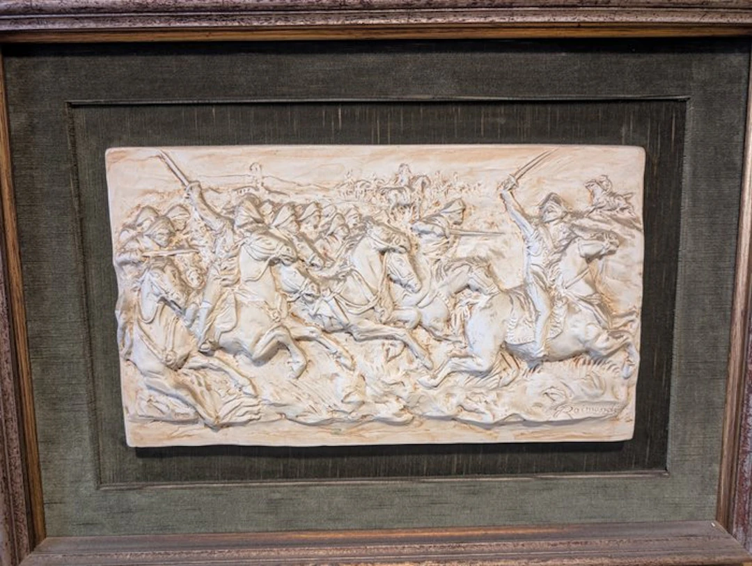raimondi - Relief, Scena equestre - 40 cm - Plaster