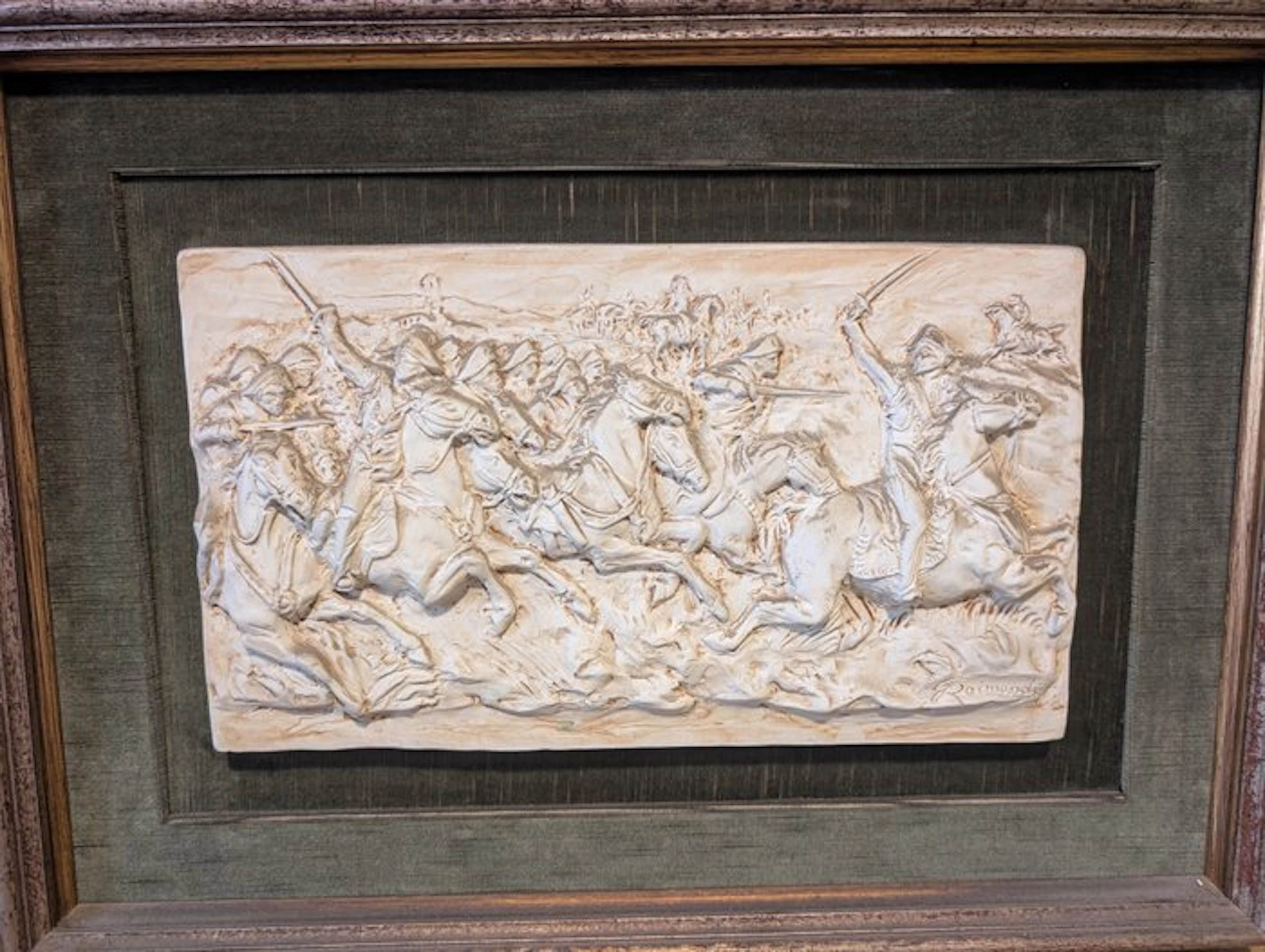 raimondi - Relief, Scena equestre - 40 cm - Plaster