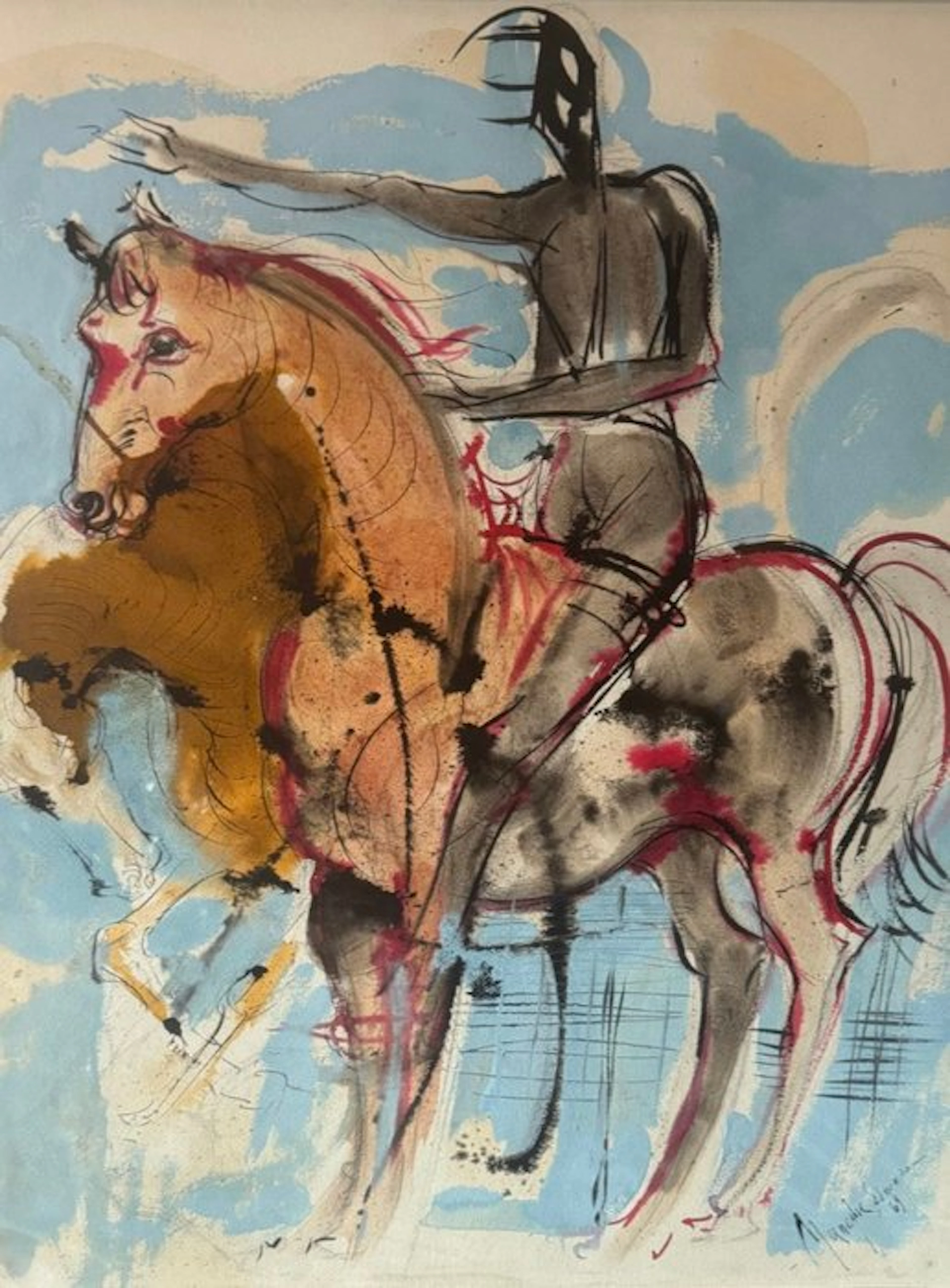 Edmondo Maneglia (1925-2003) - Les Chevaux de Dalí