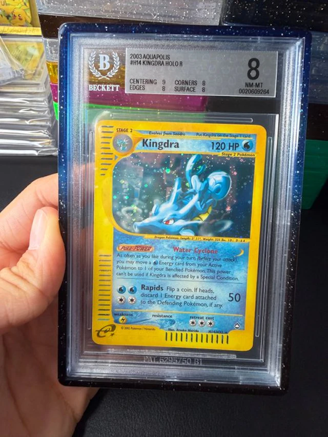 Pokémon - 1 Graded card - Kingdra #H14 Foil - Beckett 8 - WOTC - Aquapolis