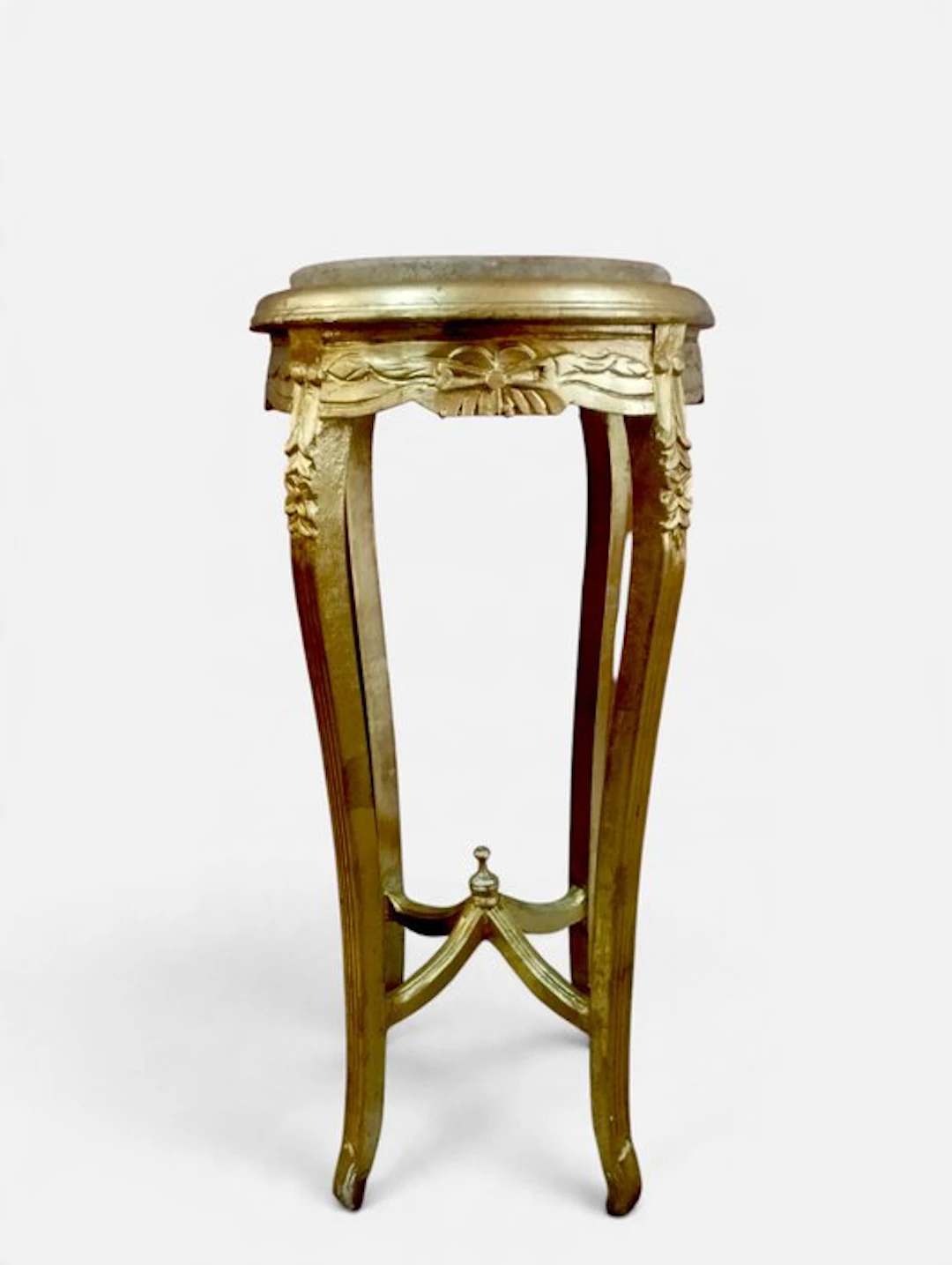 Corner cabinet - wood/ marble - Gold leaf