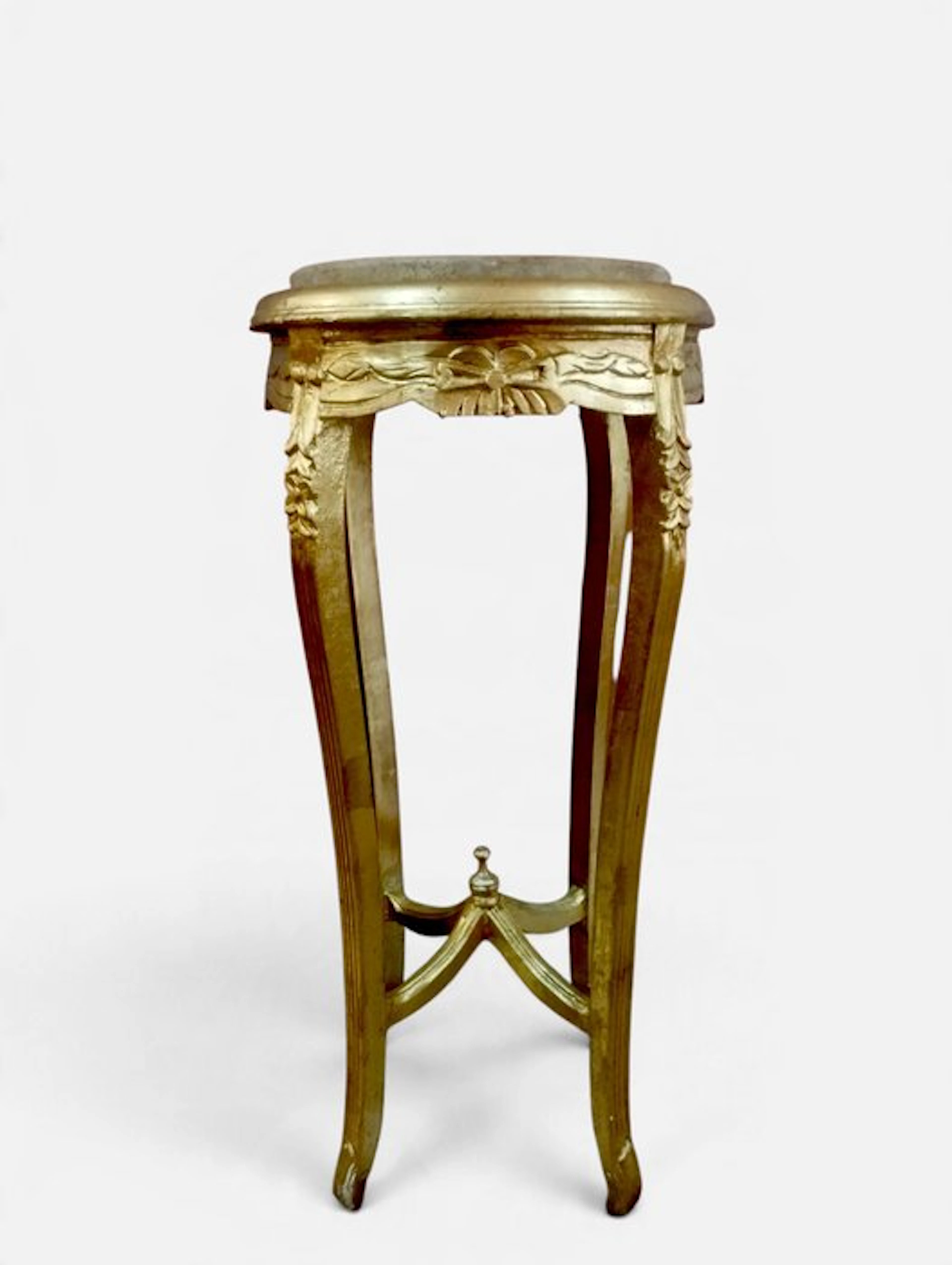 Corner cabinet - wood/ marble - Gold leaf