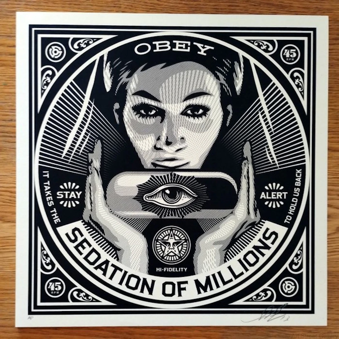 Shepard Fairey (OBEY) (1970) - Sedation Of Millions (artist proof) No Reserve