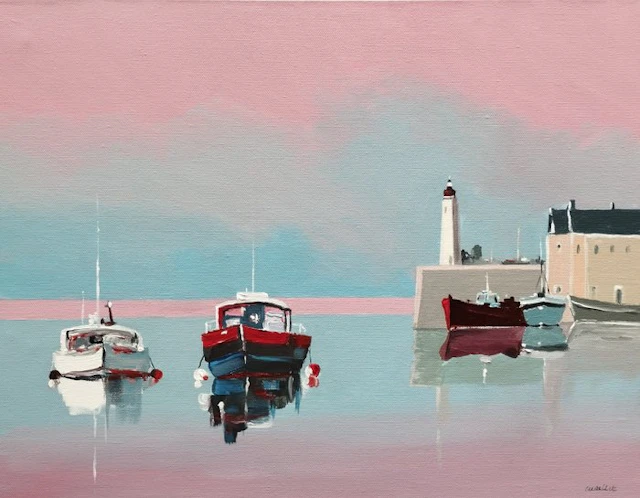 Maillet (1965) - Port breton, lumière du soir