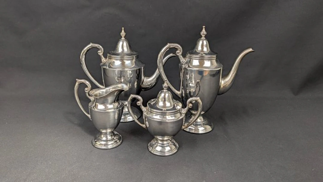 Pip - O - Matic Silver - Coffee and tea service (4) - Silverplated, Steel
